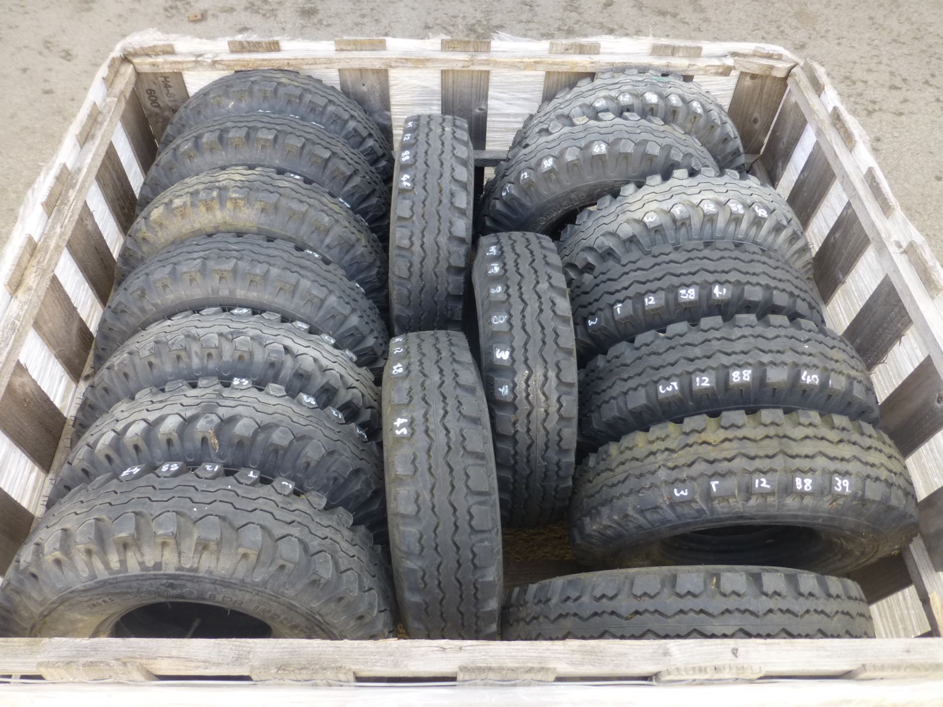 17 x Mixed Continental and Dunlop 5.00x8 Tyres