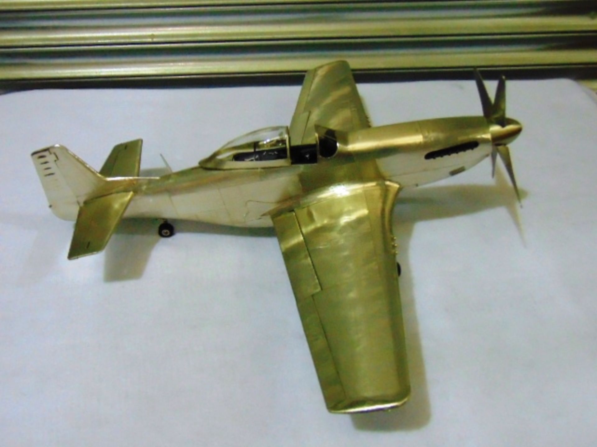 WWII Mustang P-51 Fighter Aluminum Model - Image 3 of 12