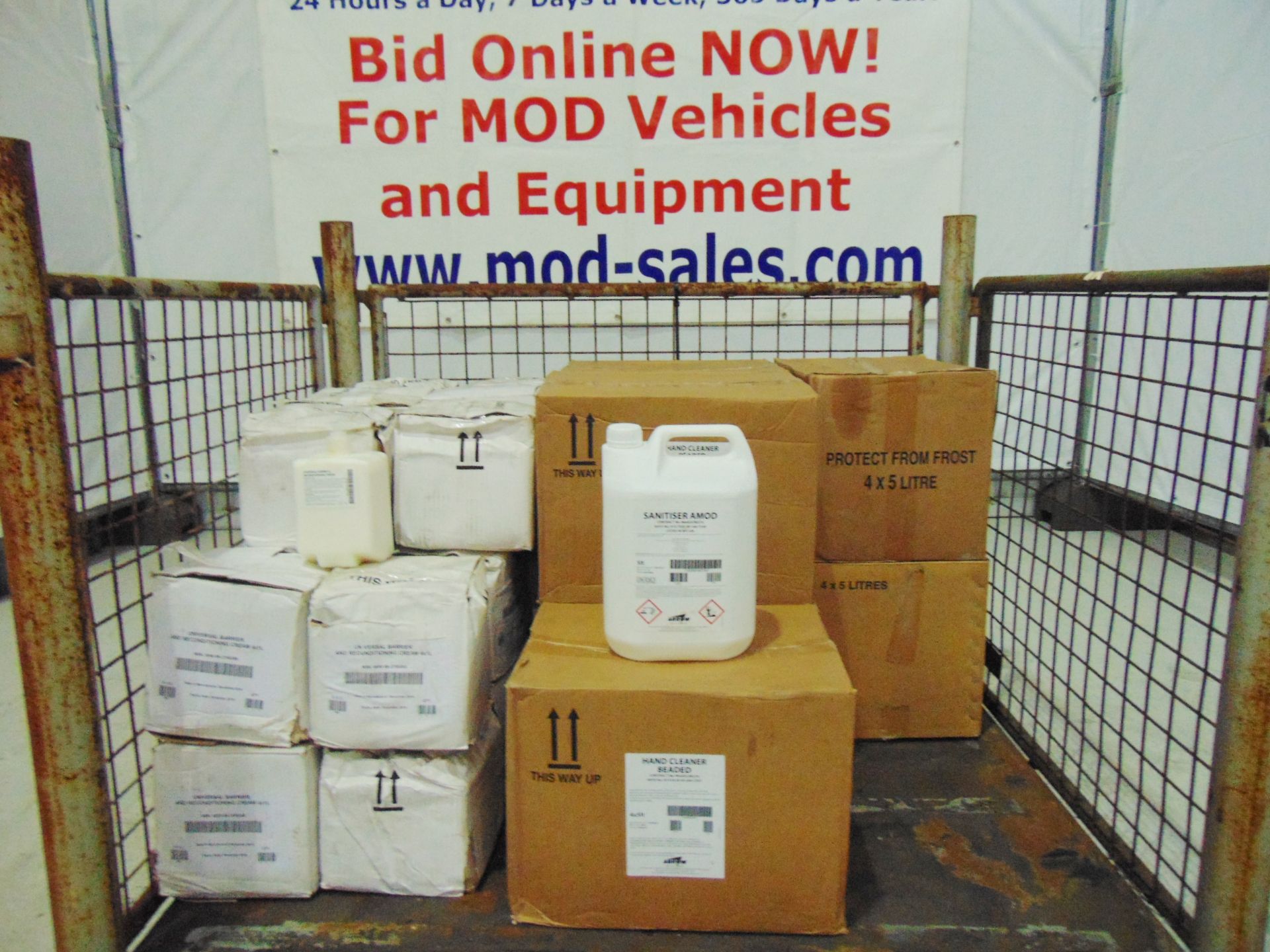 24 x Unissued 5L Tubs of Beaded Hand Cleaner & 88 x 1L Tubs of Universal Barrier Cream etc