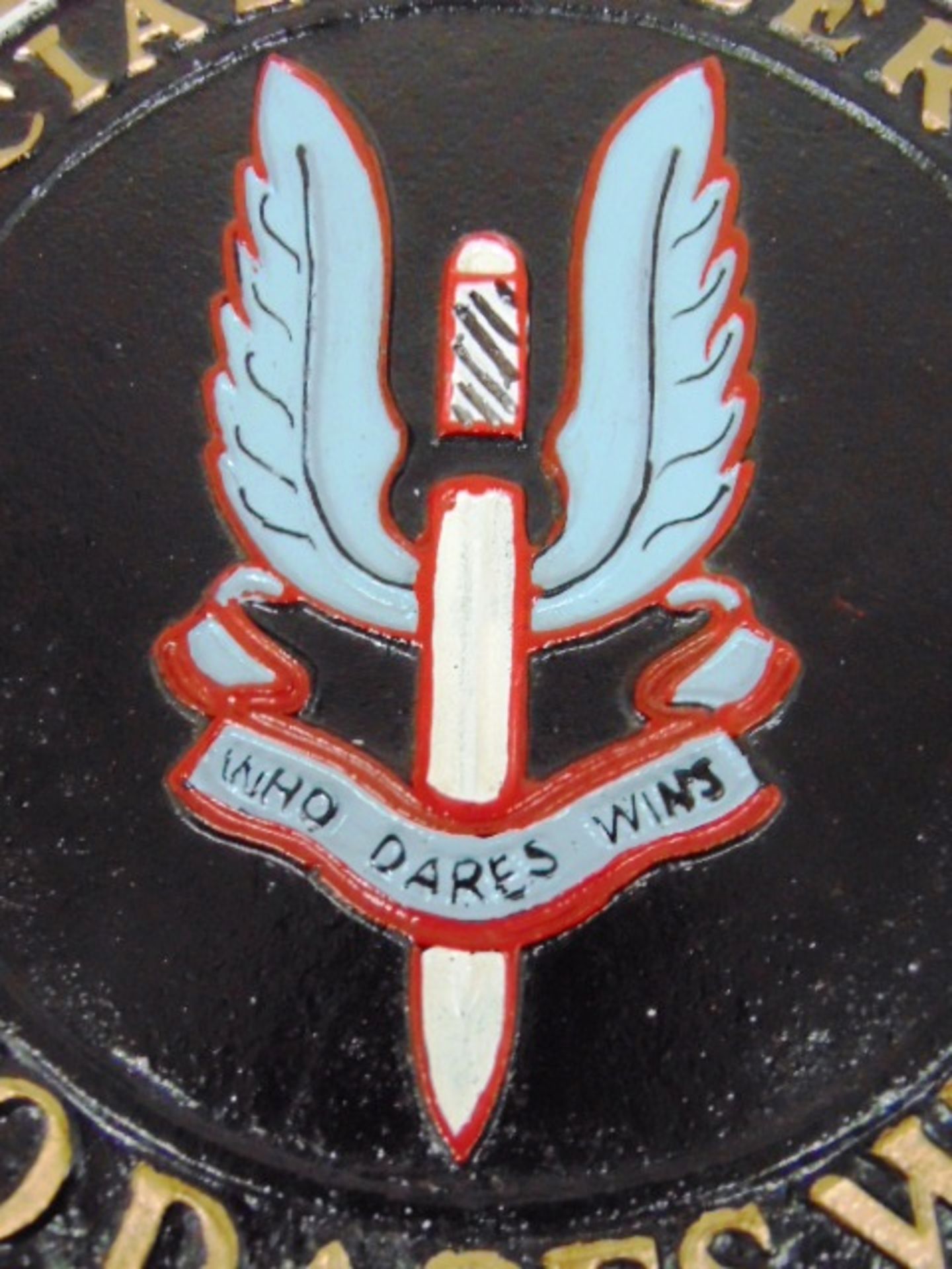 Cast Iron SAS Insignia Wall Plaque - Image 2 of 4