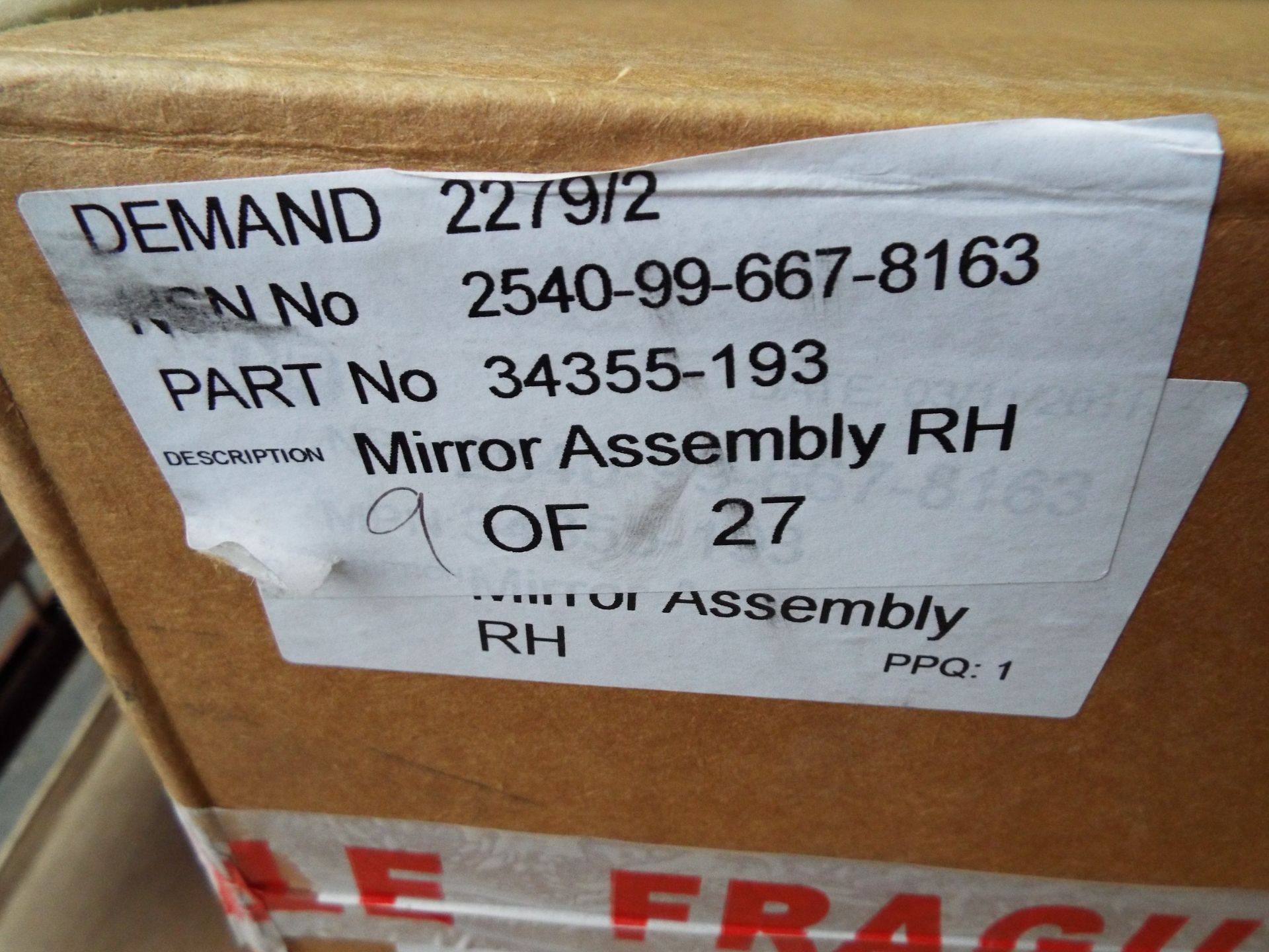 RH Rearview Mirror and Bracket Assy - Image 6 of 7