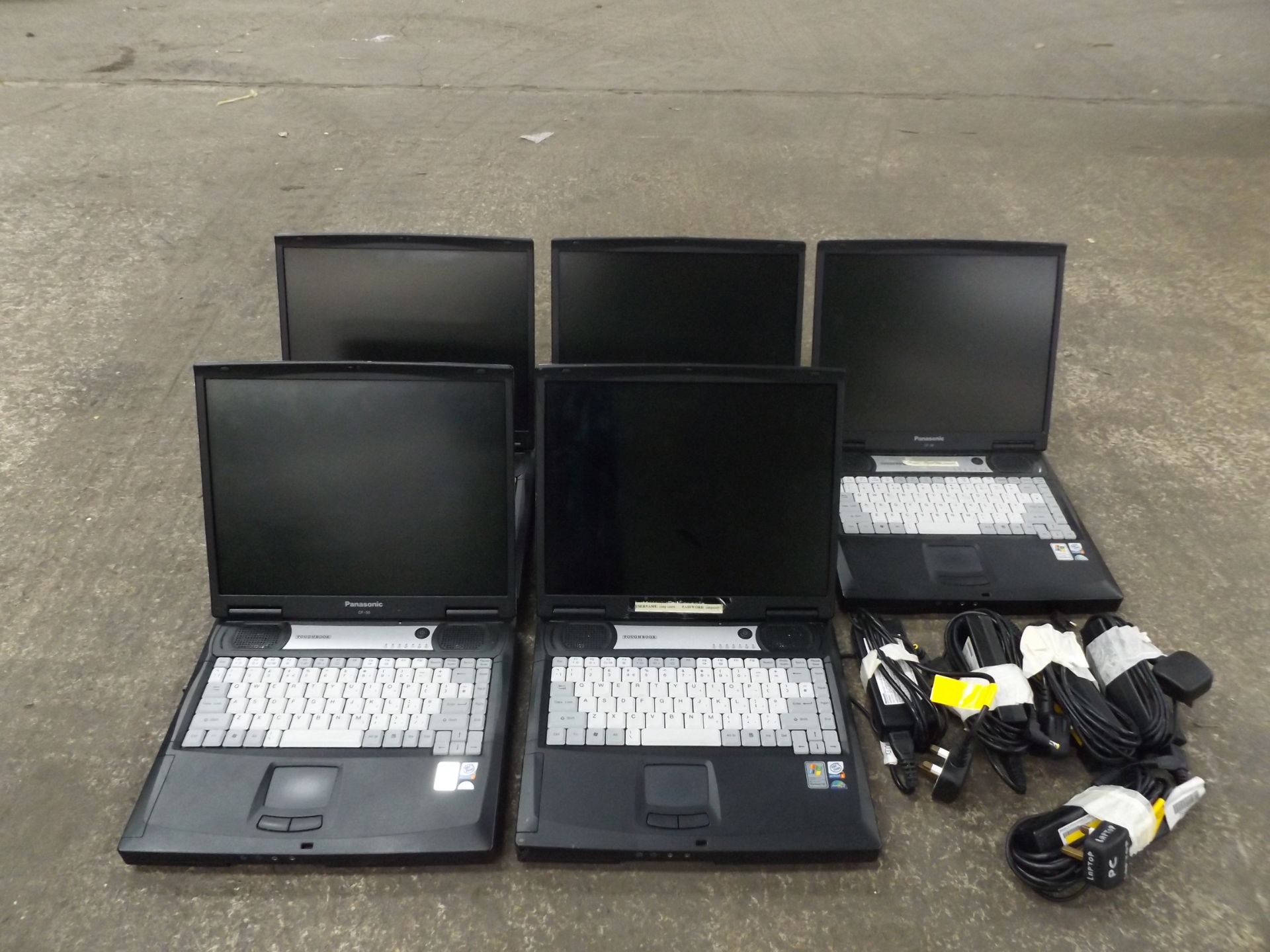 5 x Panasonic CF-50 Toughbook Laptops