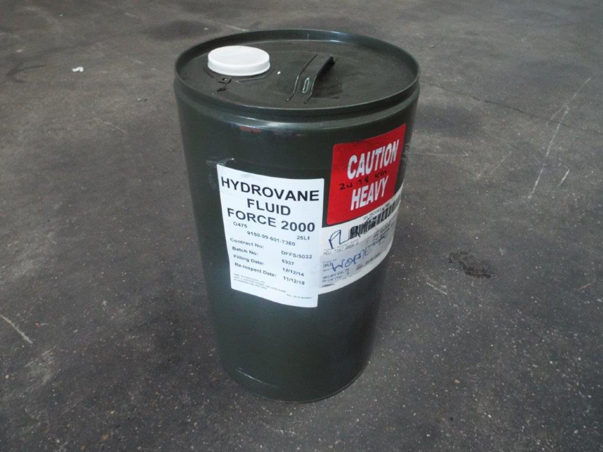 1 x Unissued 25L Drums of Hydrovane Fluid Force 2000 Hydrovane Compressor Oil
