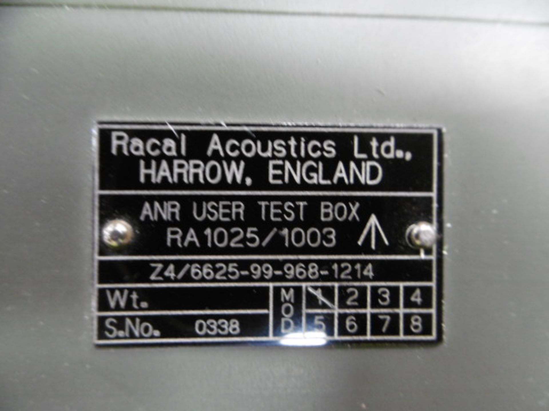Racal RA1025/1003 ANR User Test Box - Image 6 of 9