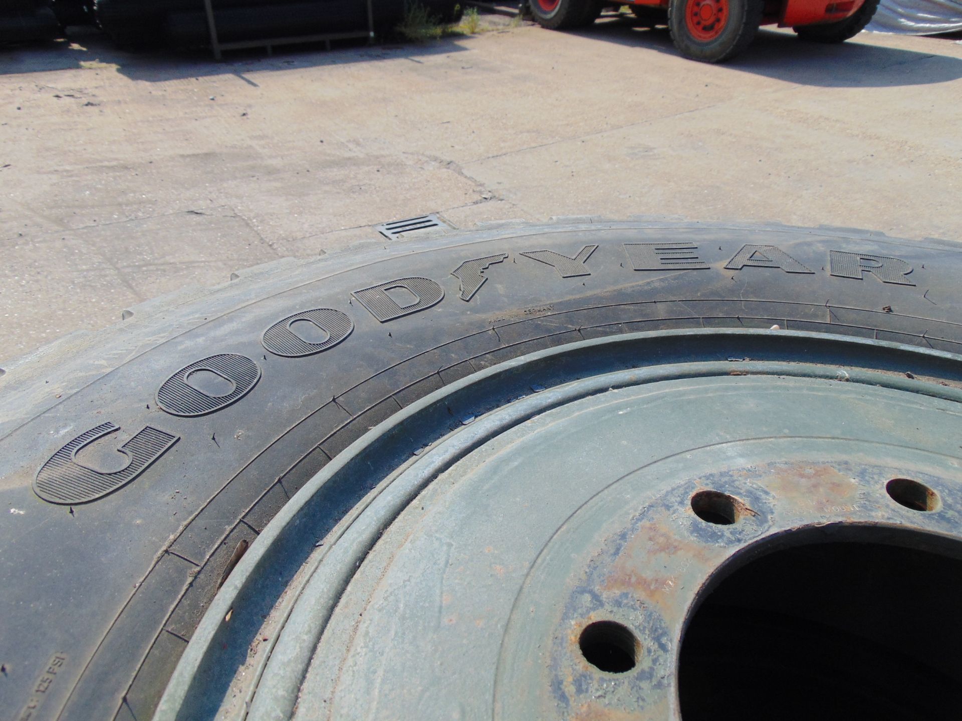 4 x Goodyear G188 12.00 R20 Tyres complete with 8 Stud Rims - Image 6 of 8