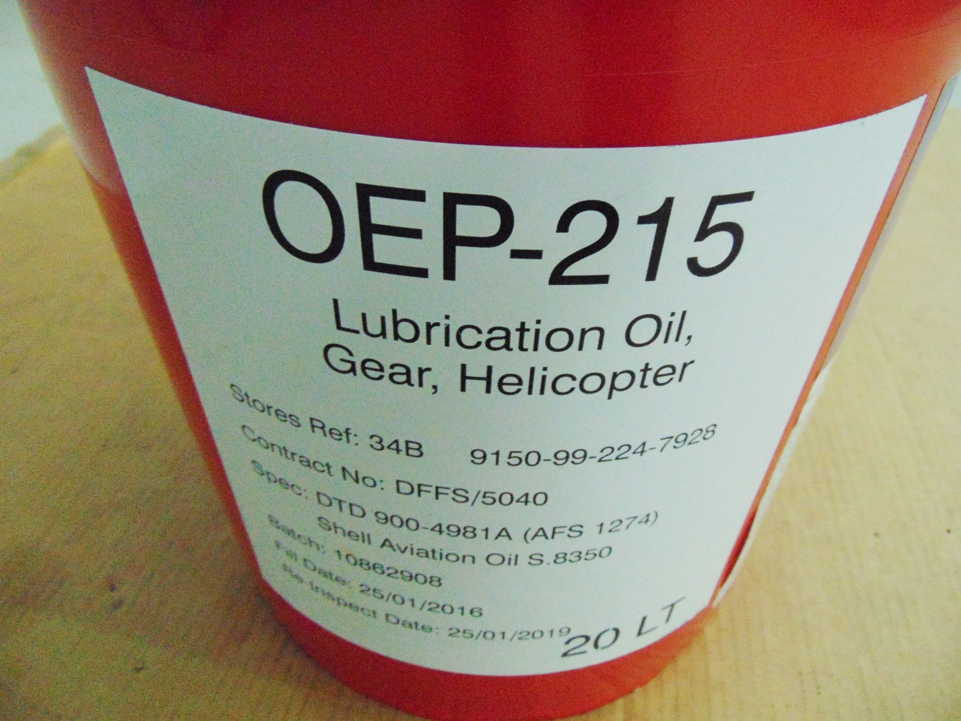 1 x Unissued 20L Drum of Aeroshell S.8350 Helicopter Lubricating Oil - Image 4 of 4
