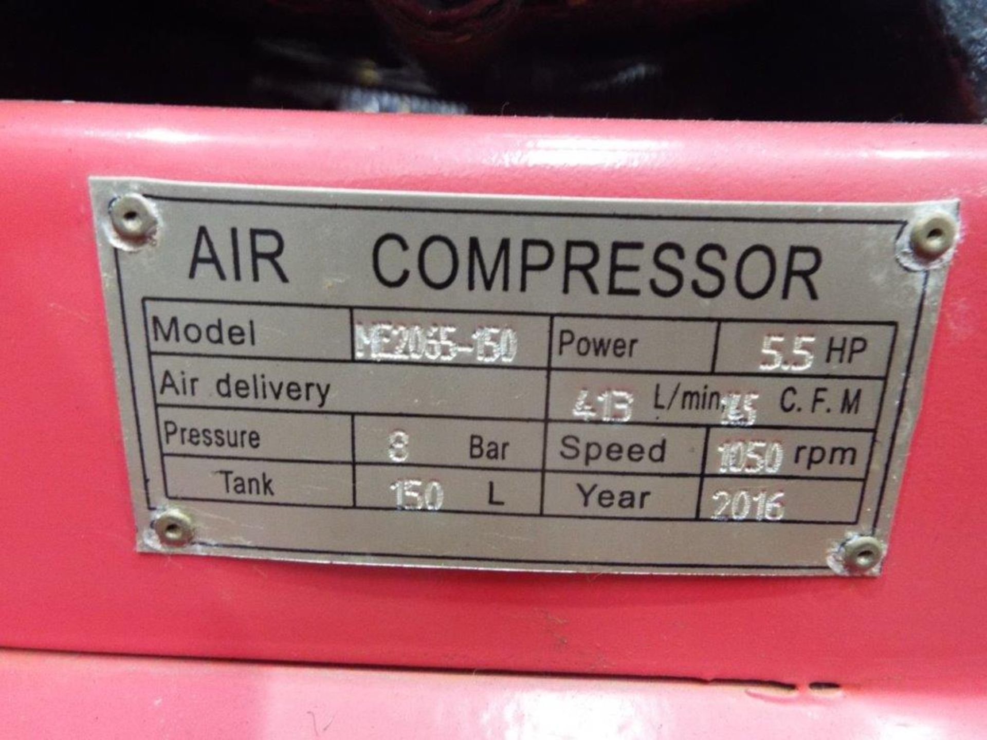Unused MZB ME2065-150 5.5HP Air Compressor - Image 12 of 14