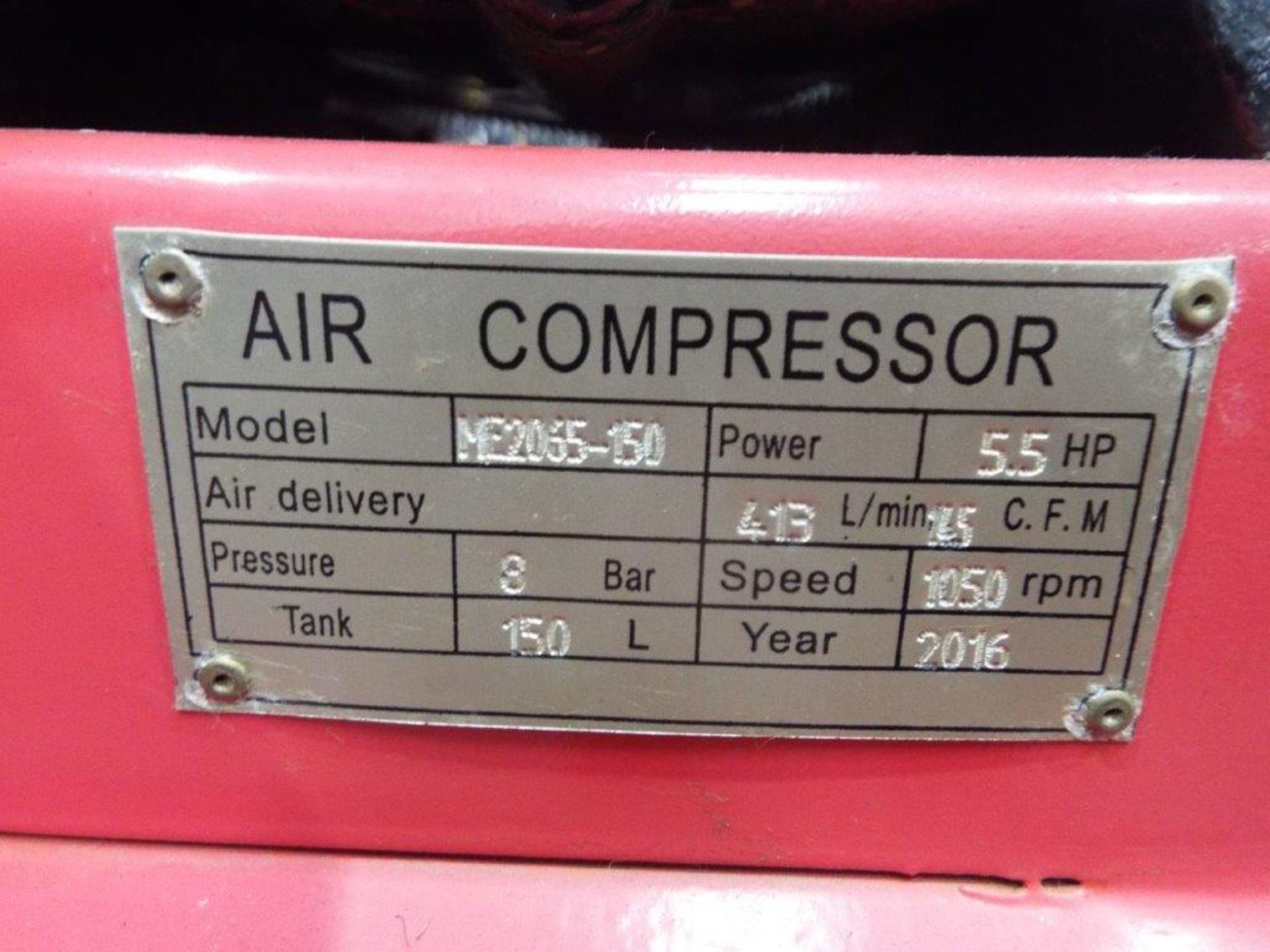 Unused MZB ME2065-150 5.5HP Air Compressor - Bild 12 aus 14