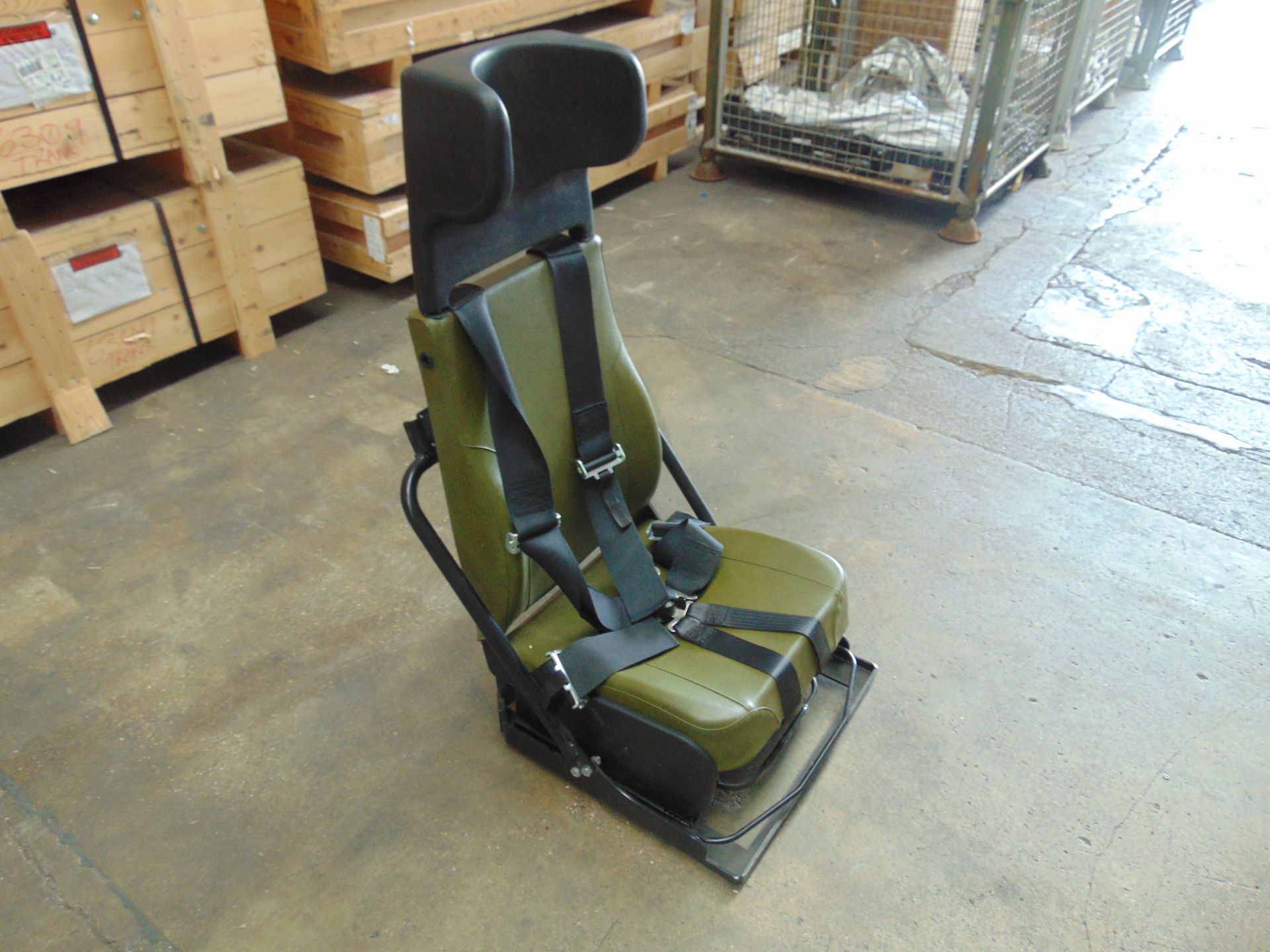 Unissued FV Drivers Seat Complete with Frame and 5 Point Harness