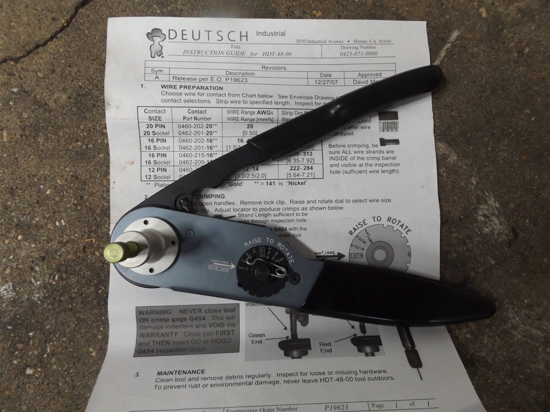 Deutsch MDT-48-00 Crimp Tool