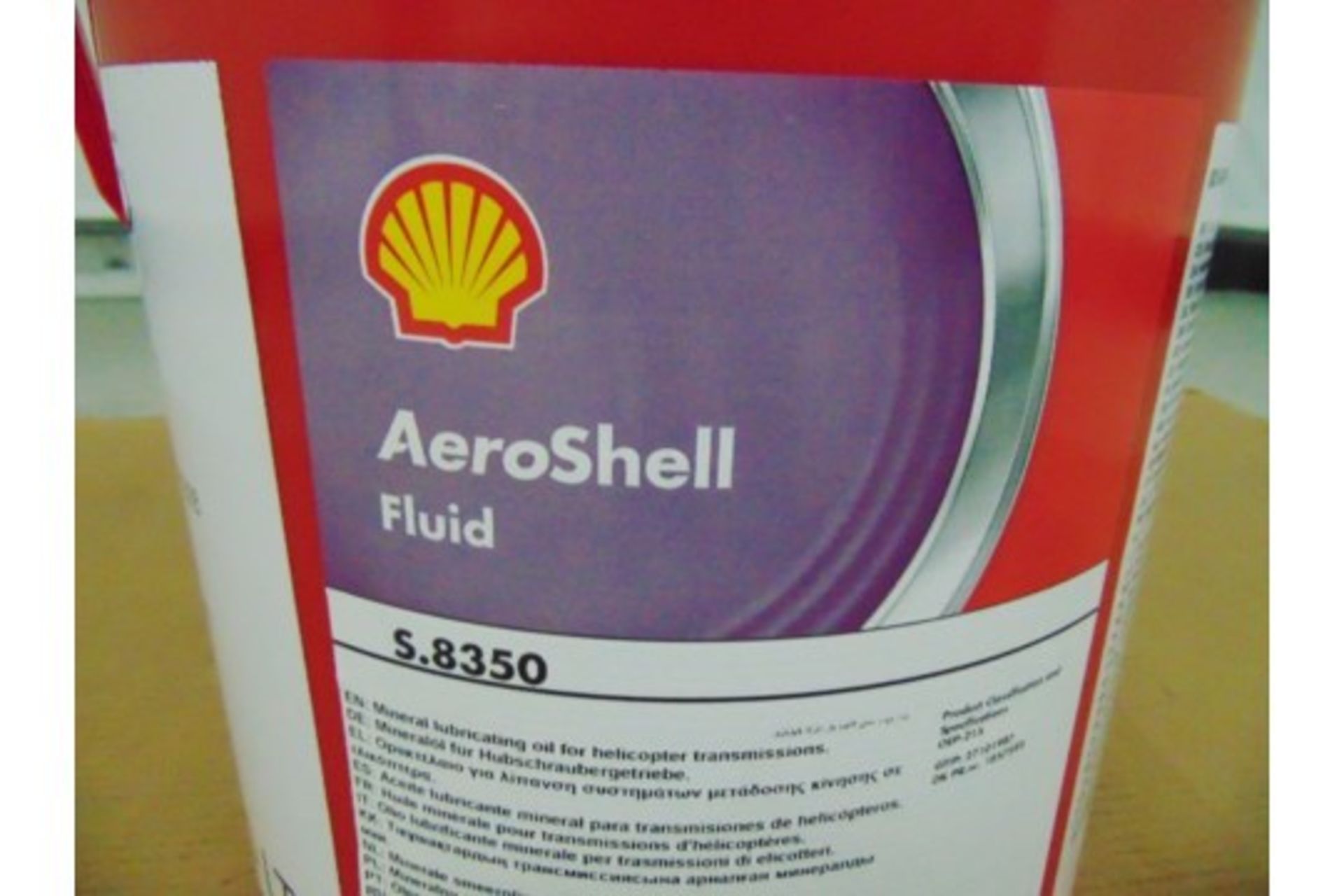 1 x Unissued 20L Drum of Aeroshell S.8350 Helicopter Lubricating Oil - Image 3 of 4