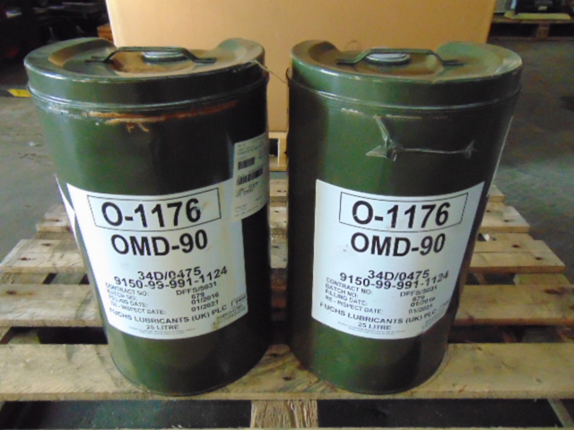2 x Unissued 25L Drums of OMD-90 Engine Oil
