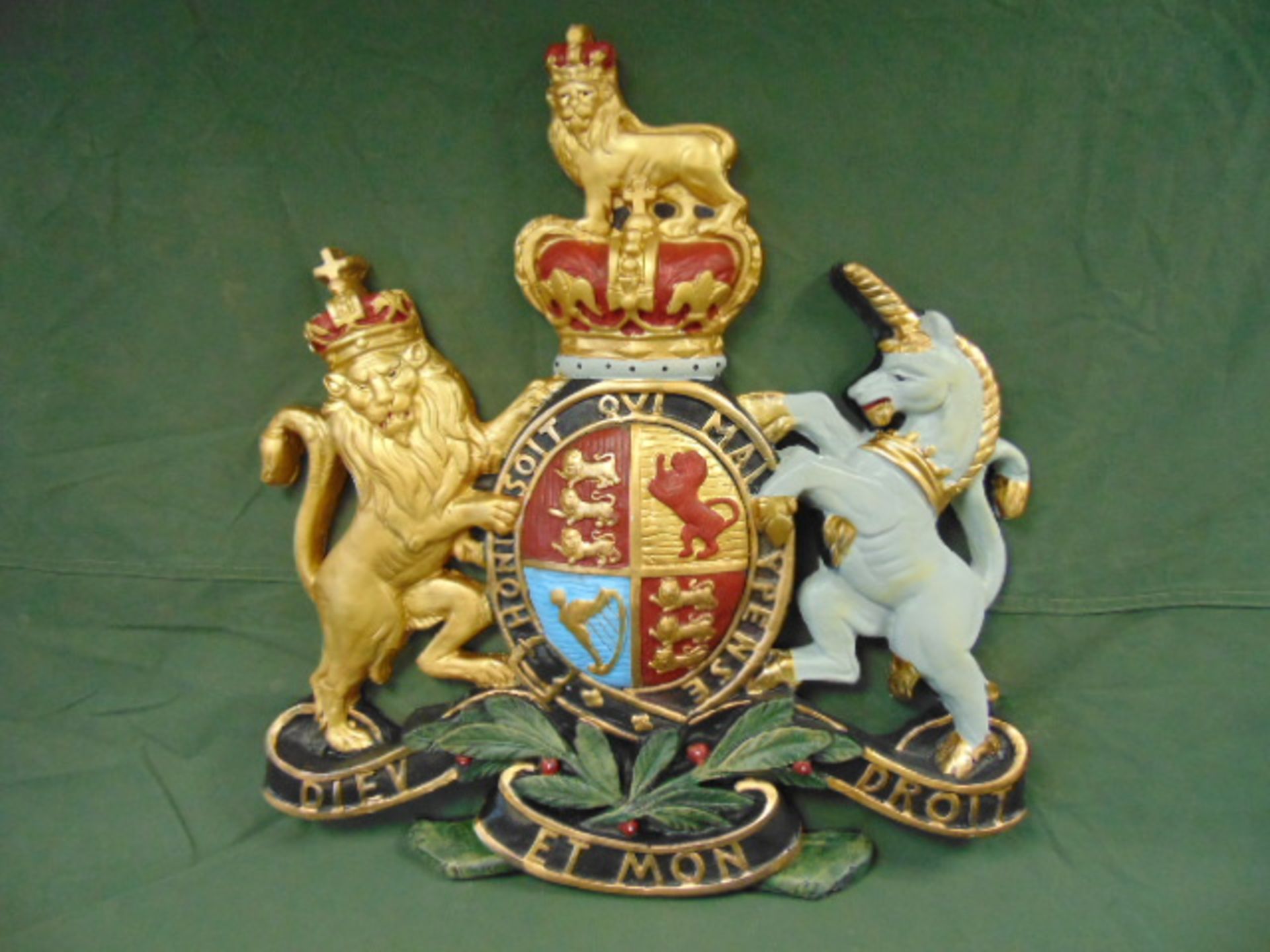 Hand Painted Large Royal Crest