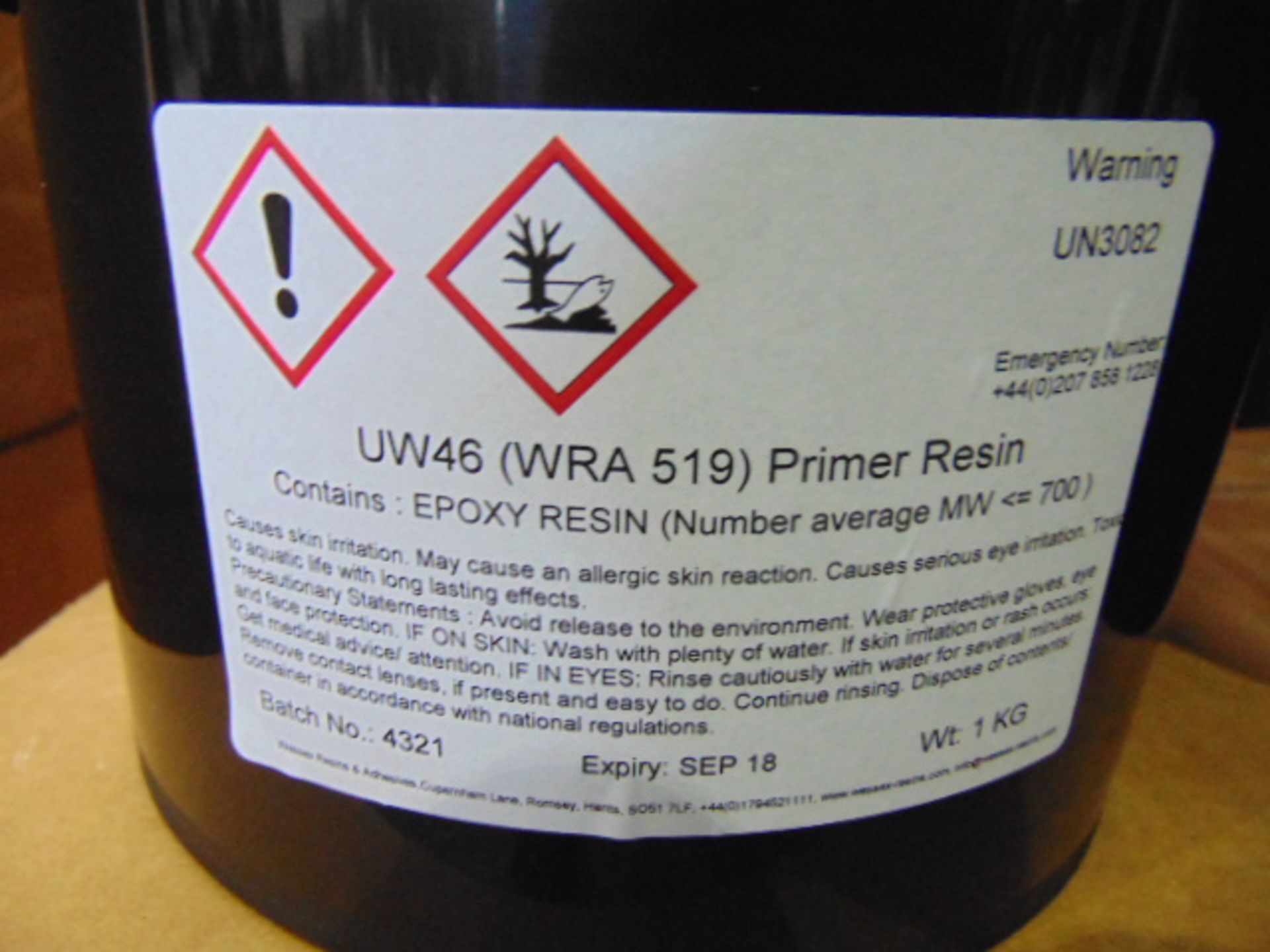 Approx 50 x Unissued Cans of UW46 (WRA519) Epoxy Resin - Image 3 of 4