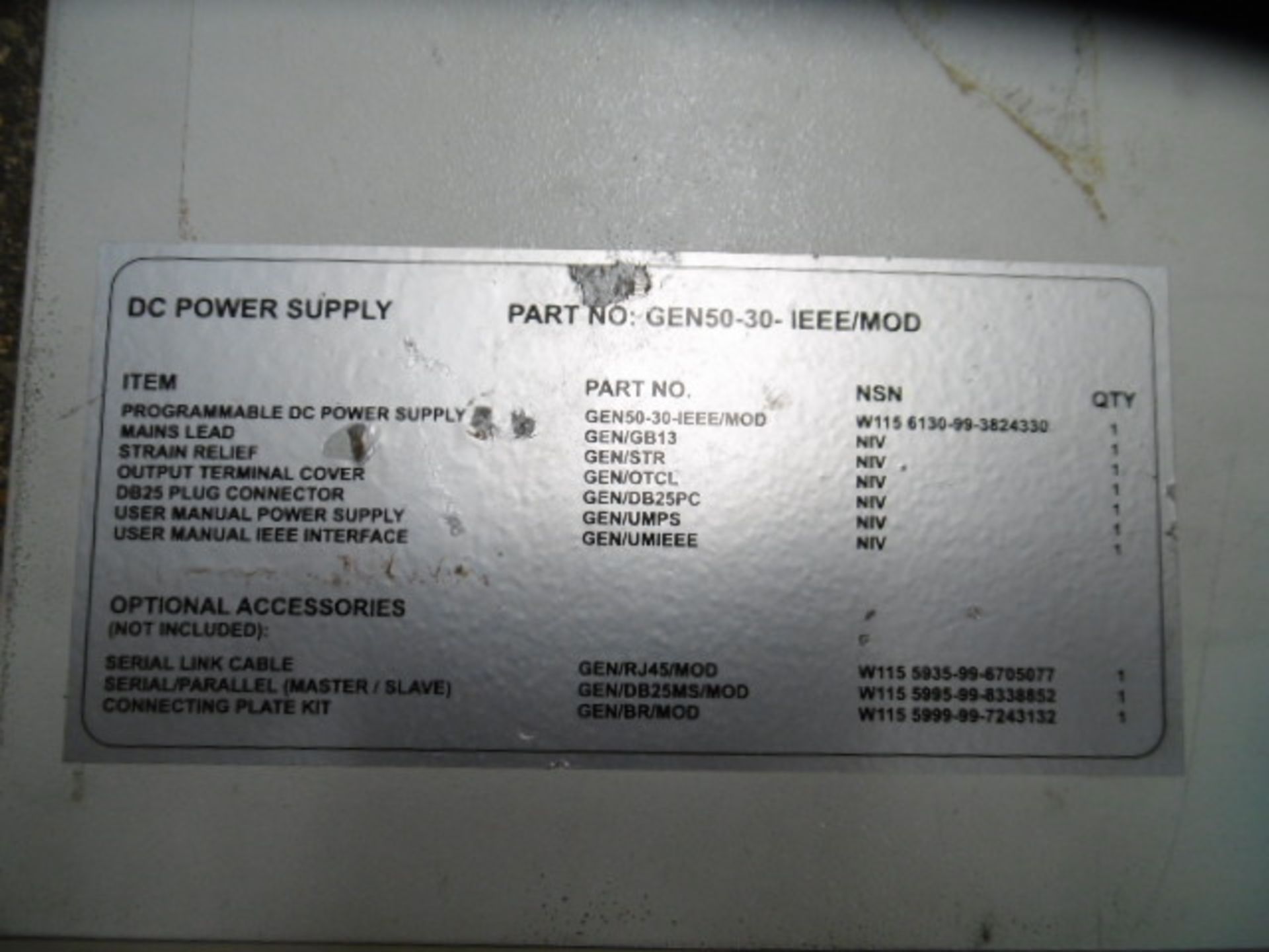 Lamda Gen 50-30 DC Power Supply - Image 5 of 6