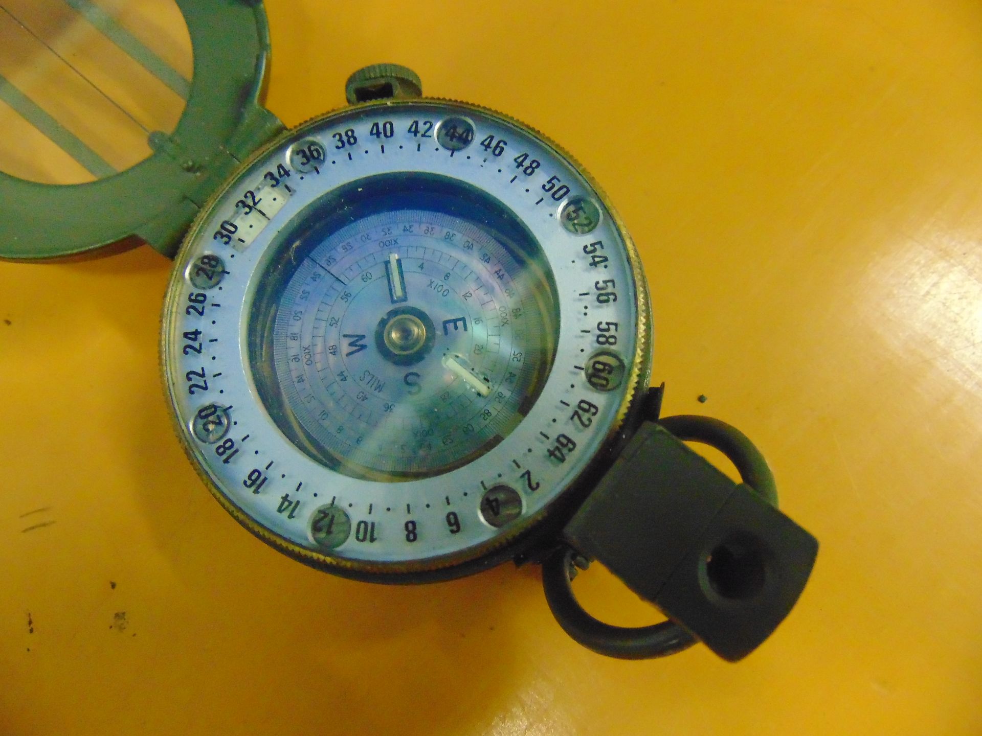 Genuine British Army Stanley Prismatic Marching Compass complete with webbing pouch - Image 3 of 6