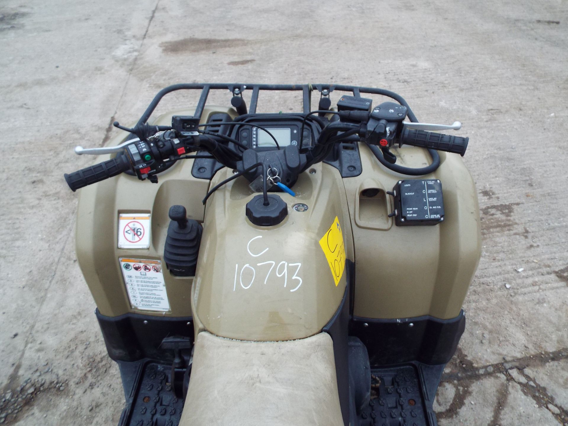 Military Specification Yamaha Grizzly 450 4 x 4 ATV Quad Bike Complete with Winch - Image 9 of 20