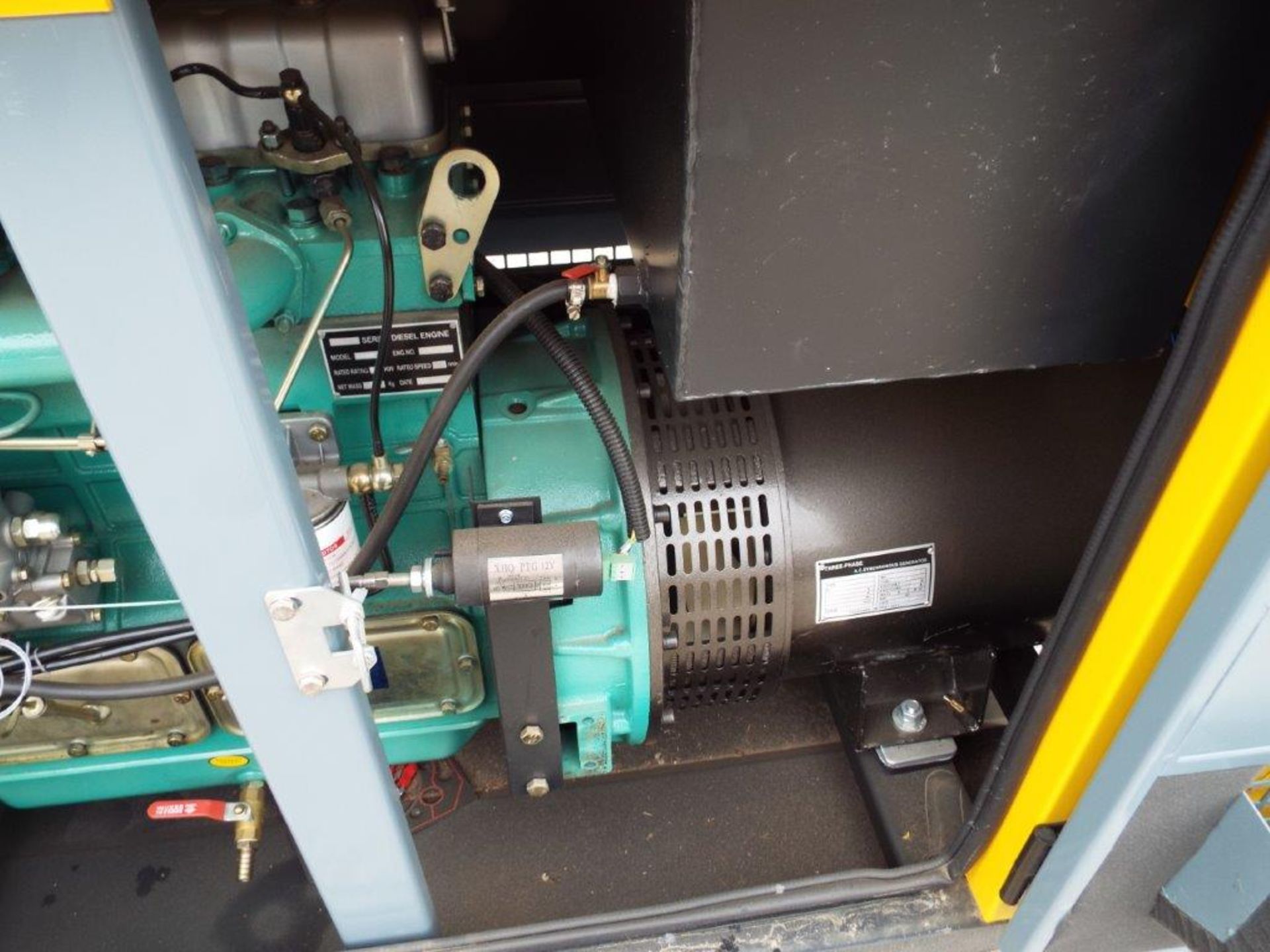 UNISSUED WITH TEST HOURS ONLY 40 KVA 3 Phase Silent Diesel Generator Set - Image 14 of 20