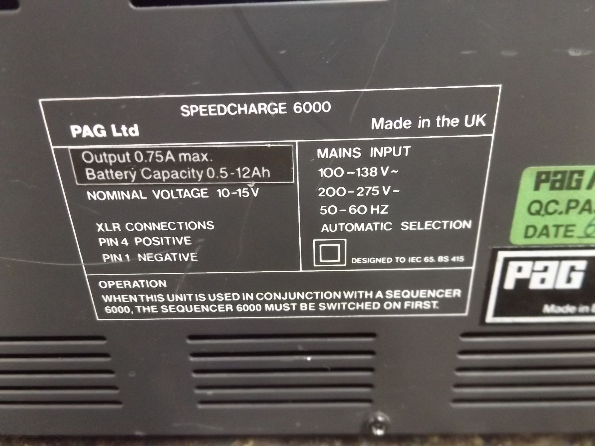 PAG Speedcharge 6000 Battery Charger - Image 6 of 6