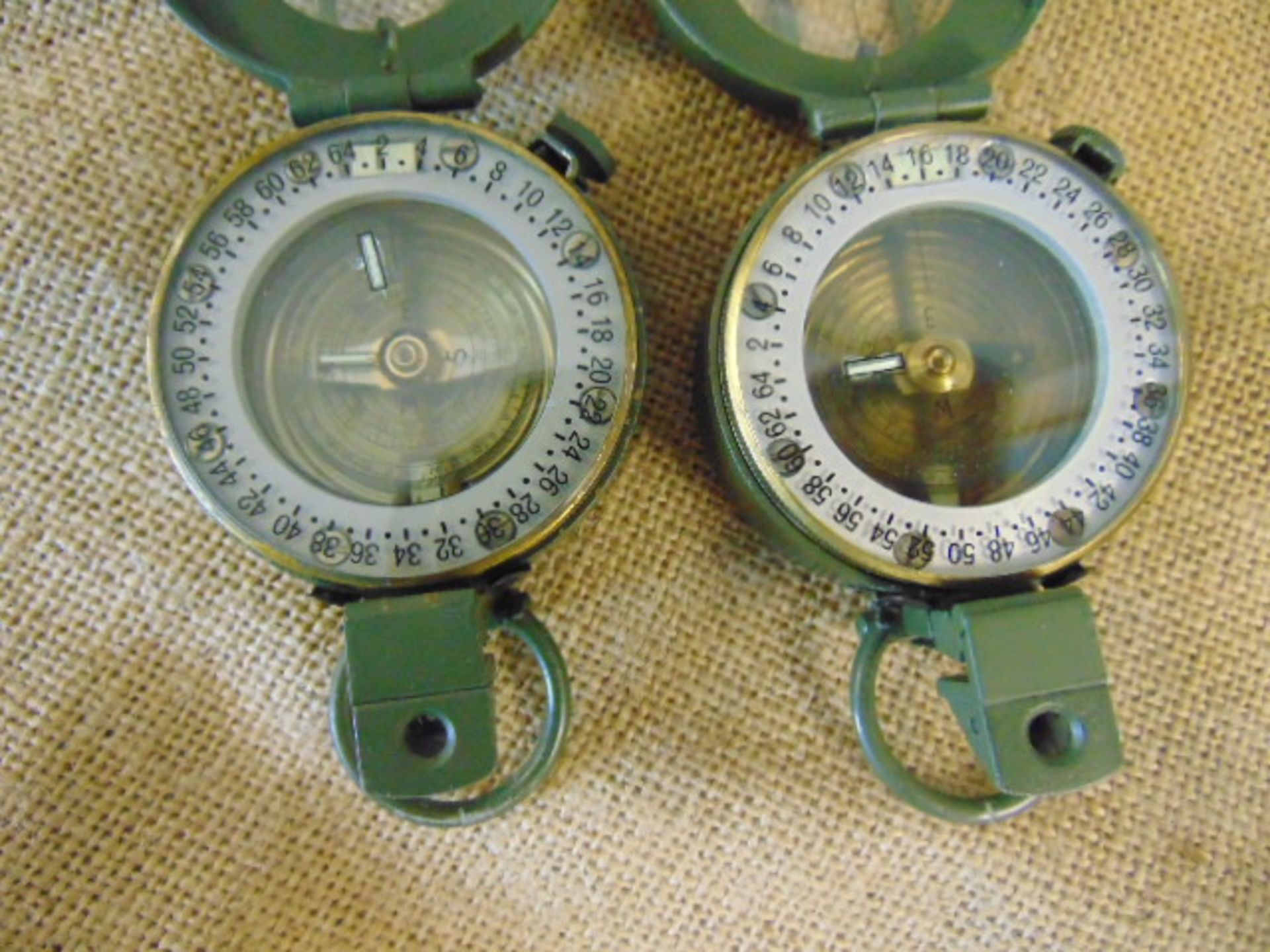 2 x Genuine British Army Stanley Prismatic Marching Compass - Image 2 of 5