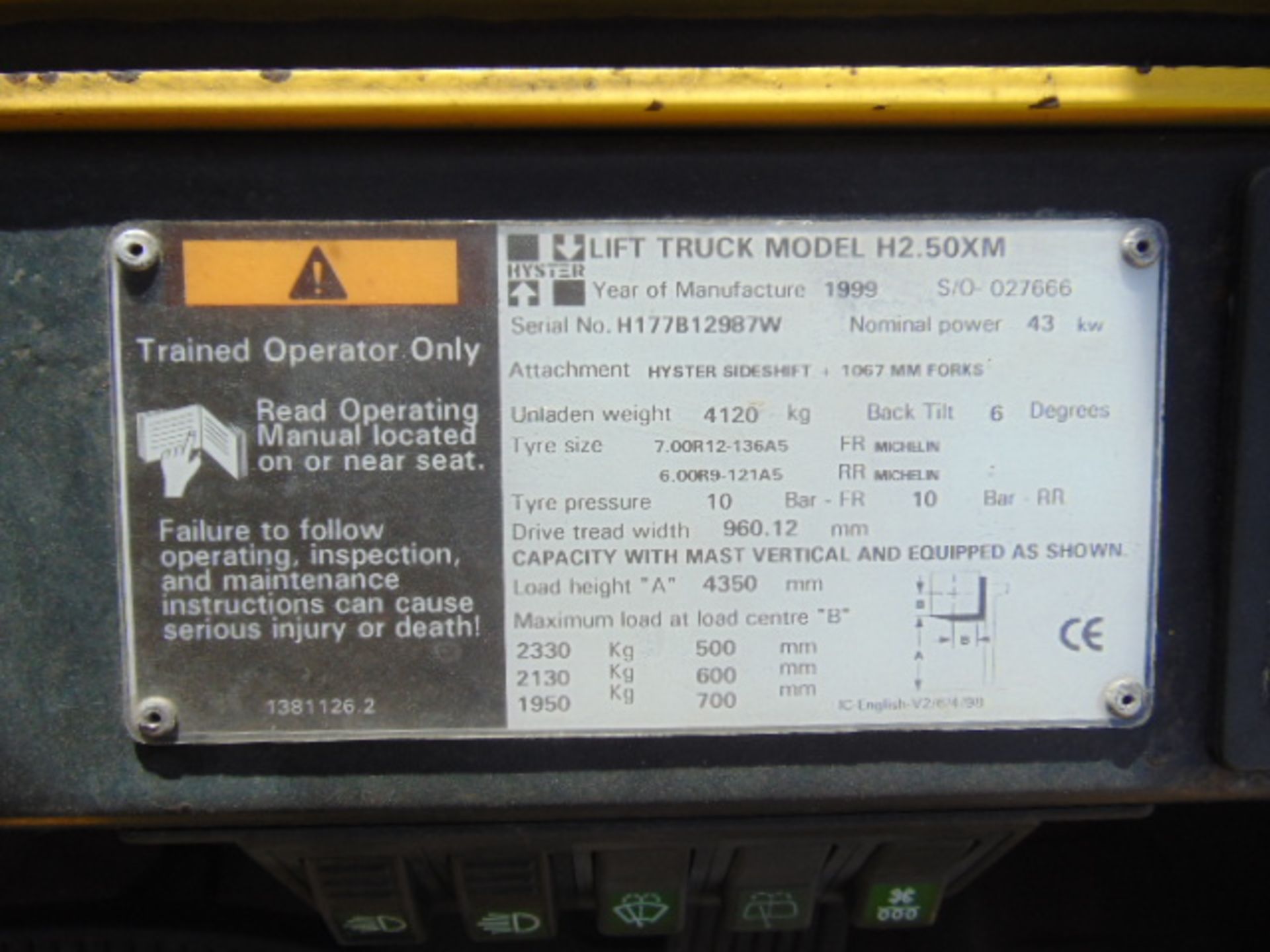 Hyster 2.50 Class C, Zone 2 Protected Diesel Forklift ONLY 763.4 hours!! - Image 25 of 29