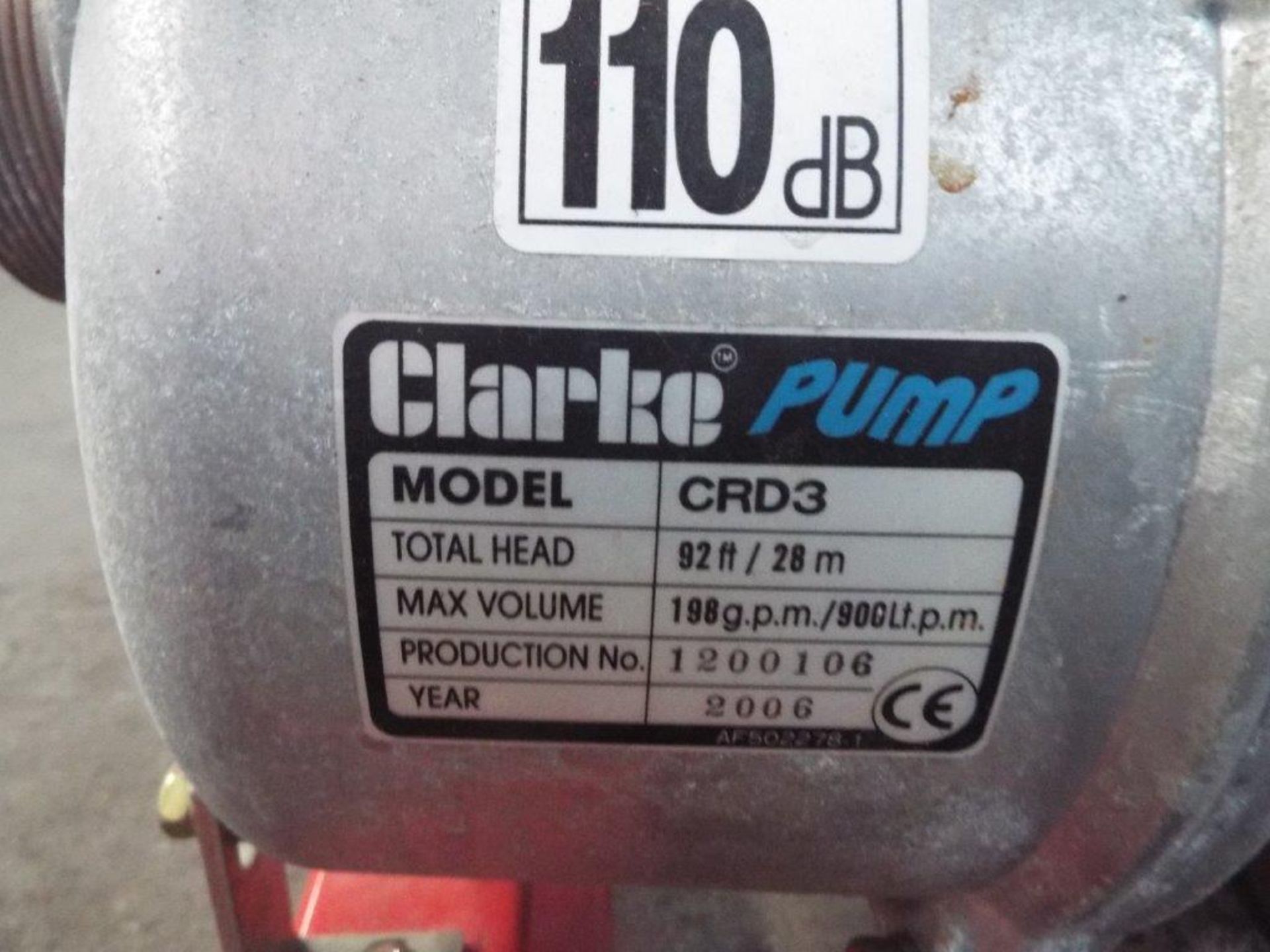 Robin DY23 Powered Clarke CRD3 Water Pump - Image 7 of 9