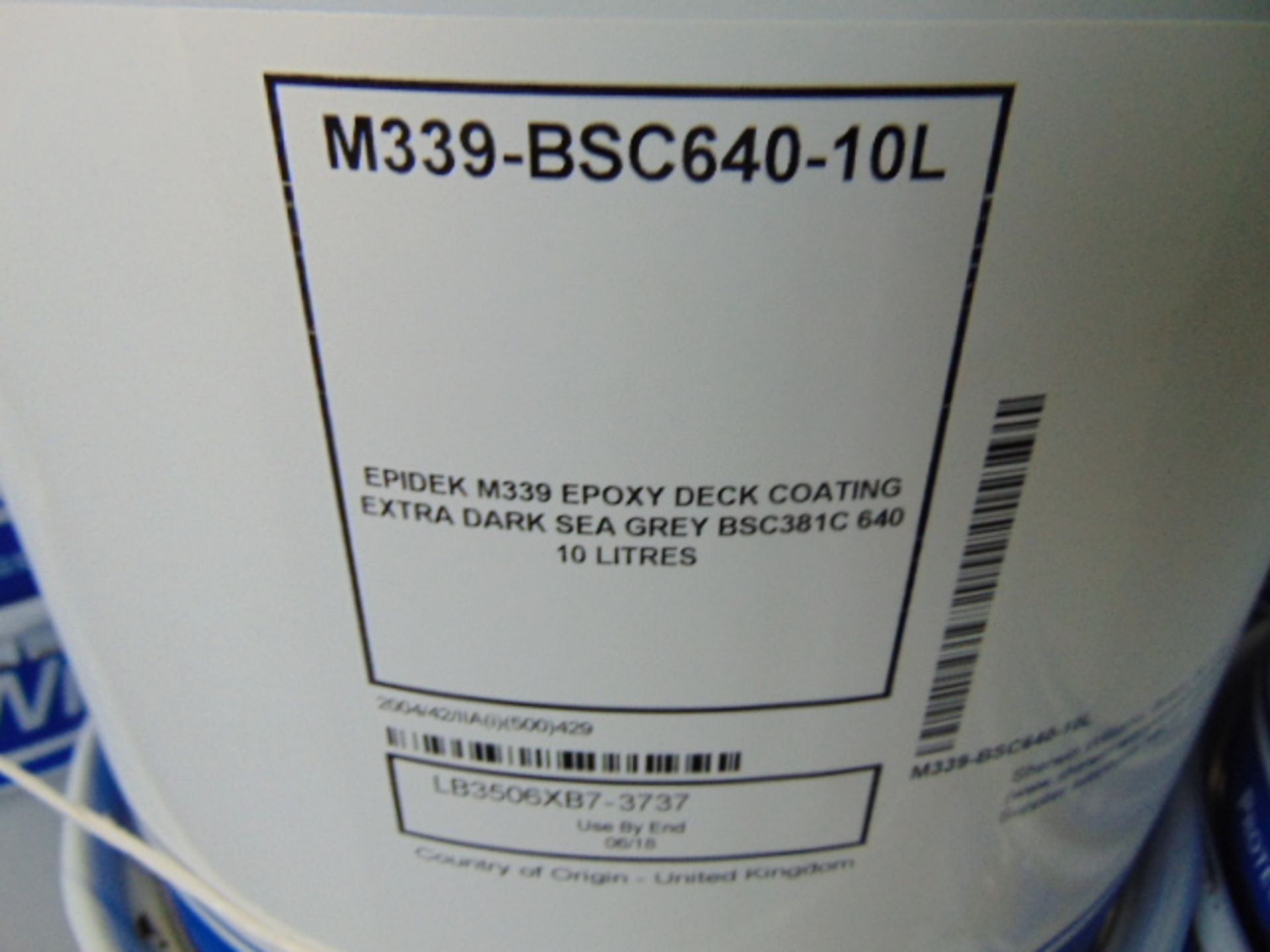 36 x Unissued 10L Tins of Sherwin-Williams Epidek M339 Epoxy Deck Coating - Bild 3 aus 4