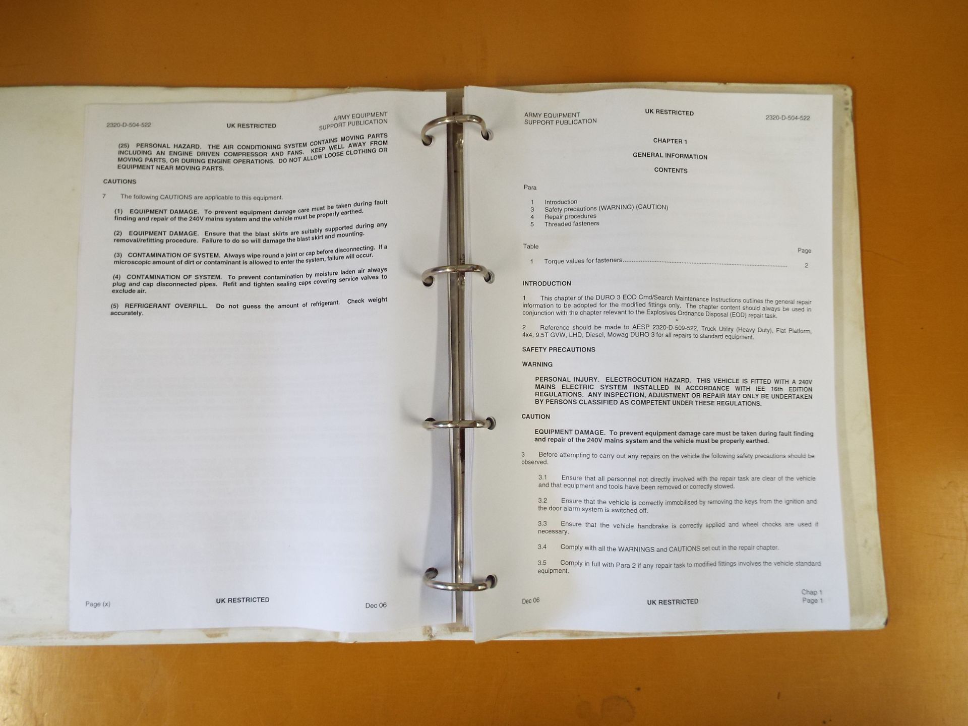 Extremely Rare Mowag Duro III 4x4 Maintenance Instructions Document - Bild 3 aus 9