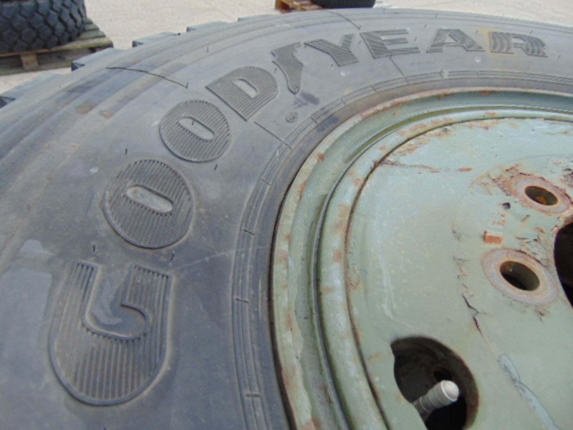 4 x Goodyear G388 12.00 R20 Tyres complete with 8 Stud Rims - Image 3 of 10