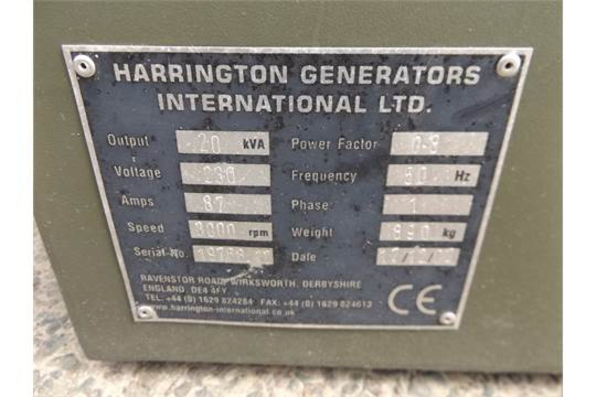 Harrington 20Kva Diesel Generator - Image 8 of 11