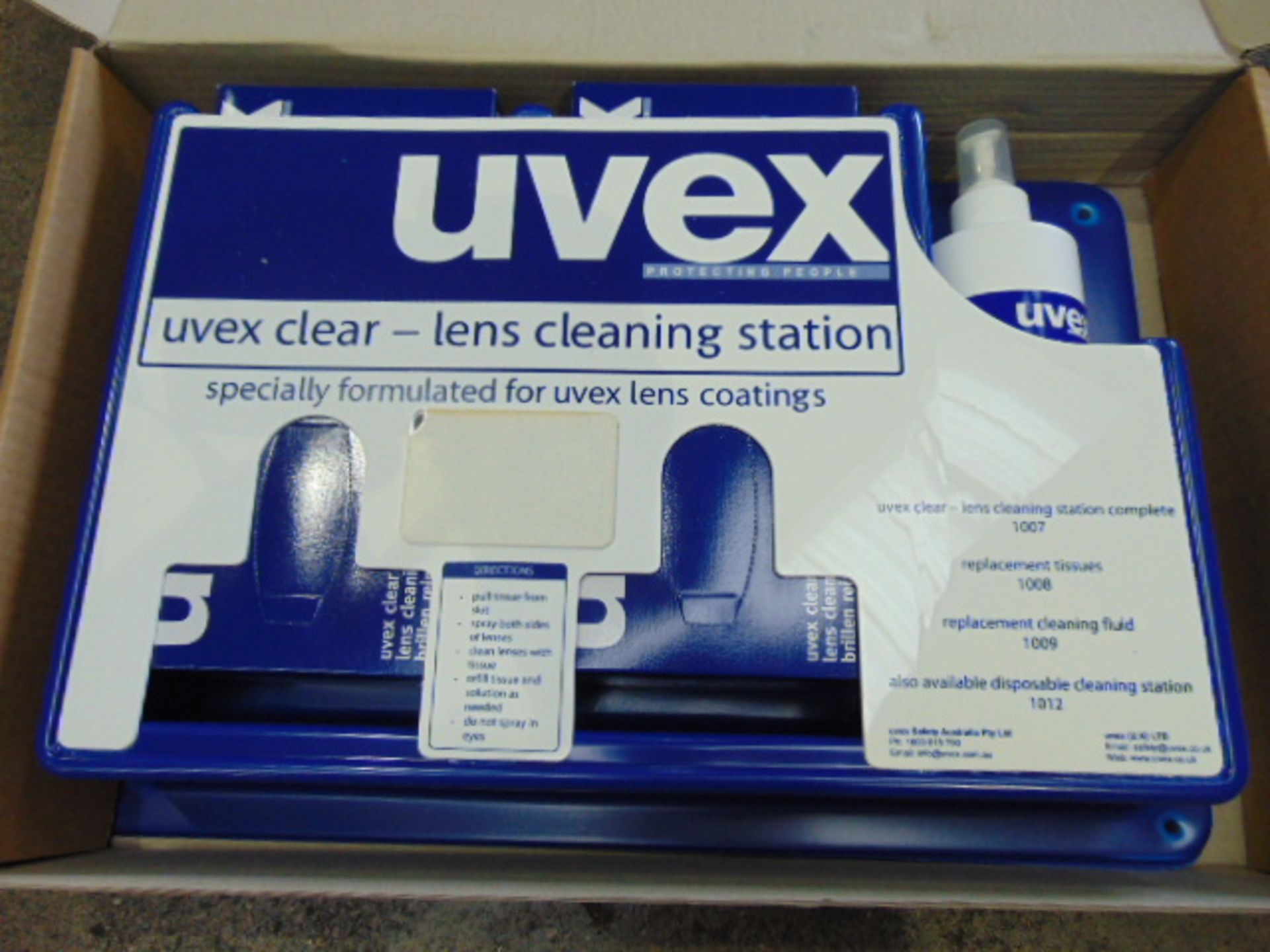 Unissued UVEX Clear-Lens Cleaning Station
