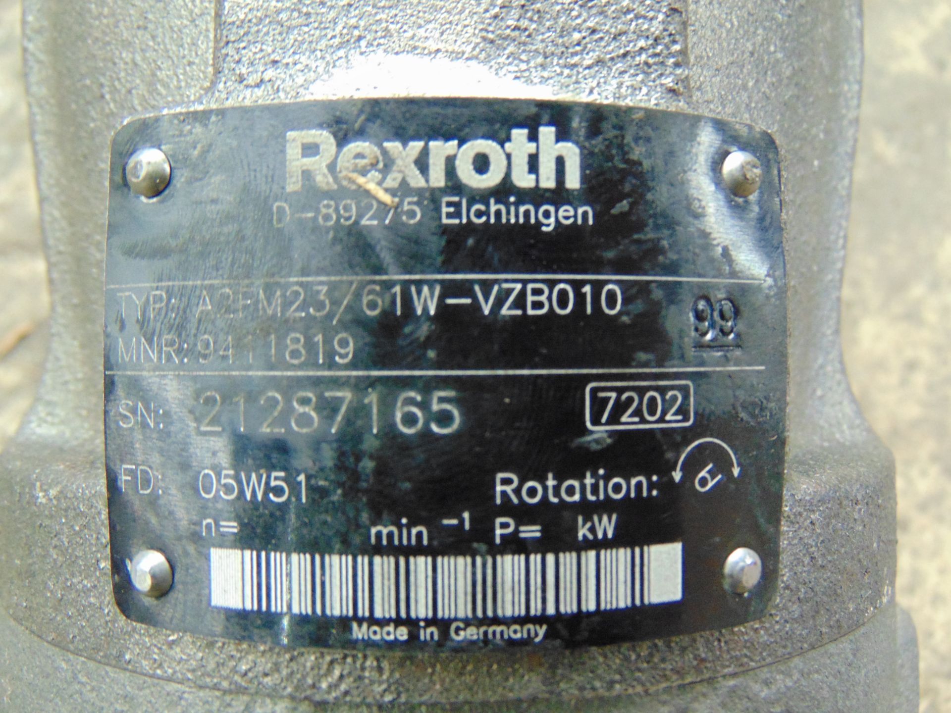2 x Rexroth 40 degree Hydraulic Motors - Image 6 of 8