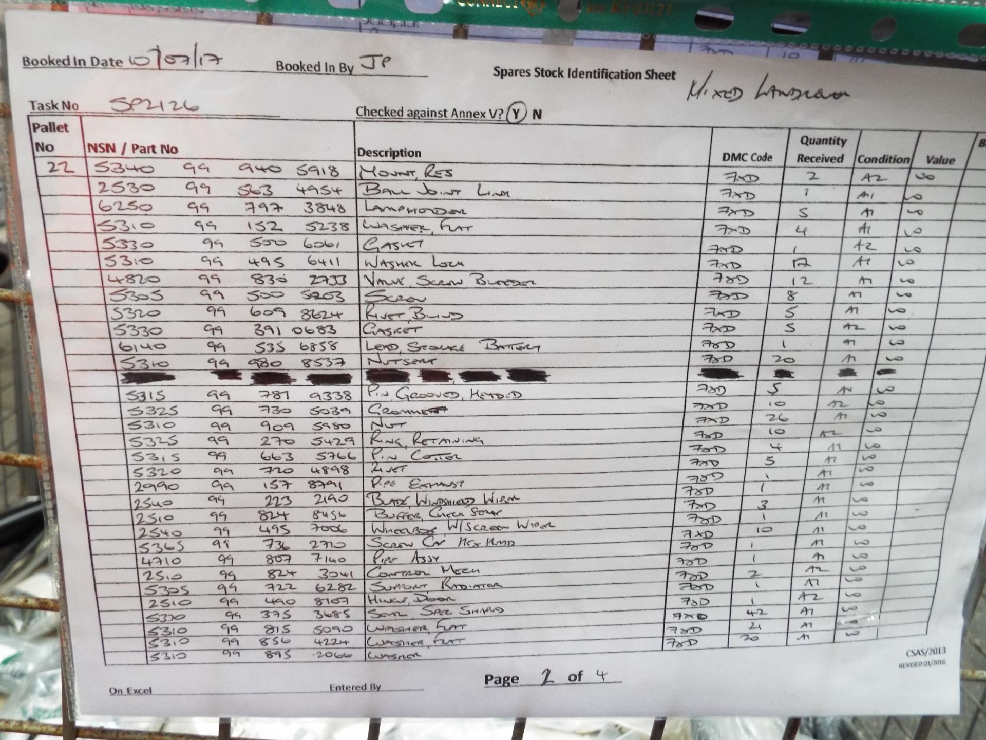 Mixed Stillage of Land Rover Parts inc Prop Shafts, Calipers, Exhaust, Brake Shoes etc - Image 12 of 14