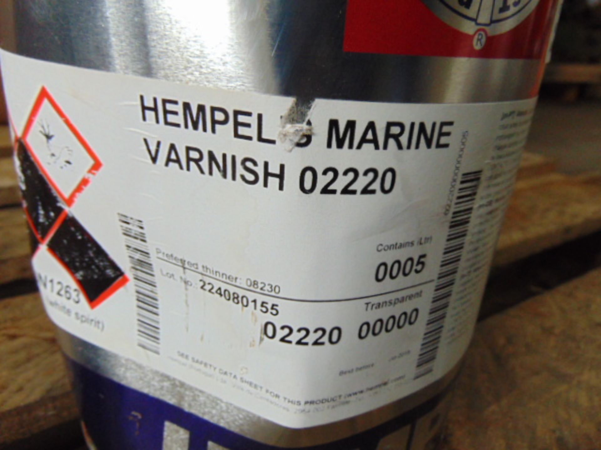 1 x Unissued 2.5L Tin of Hempel 02220 Marine Varnish - Bild 3 aus 4