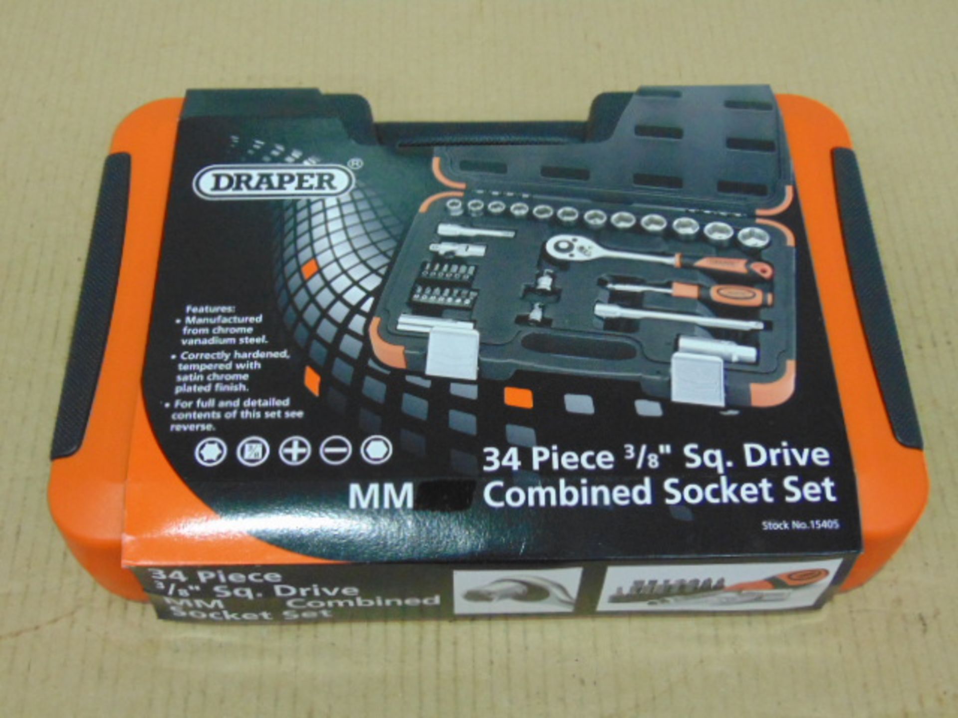 Draper 34pc 3/8" Combined Socket Set - Image 5 of 9