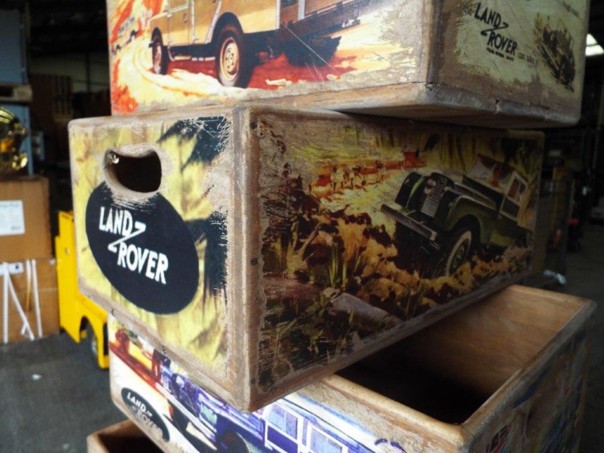 5 x Land Rover Wooden Display / Storage Boxes - Image 5 of 8