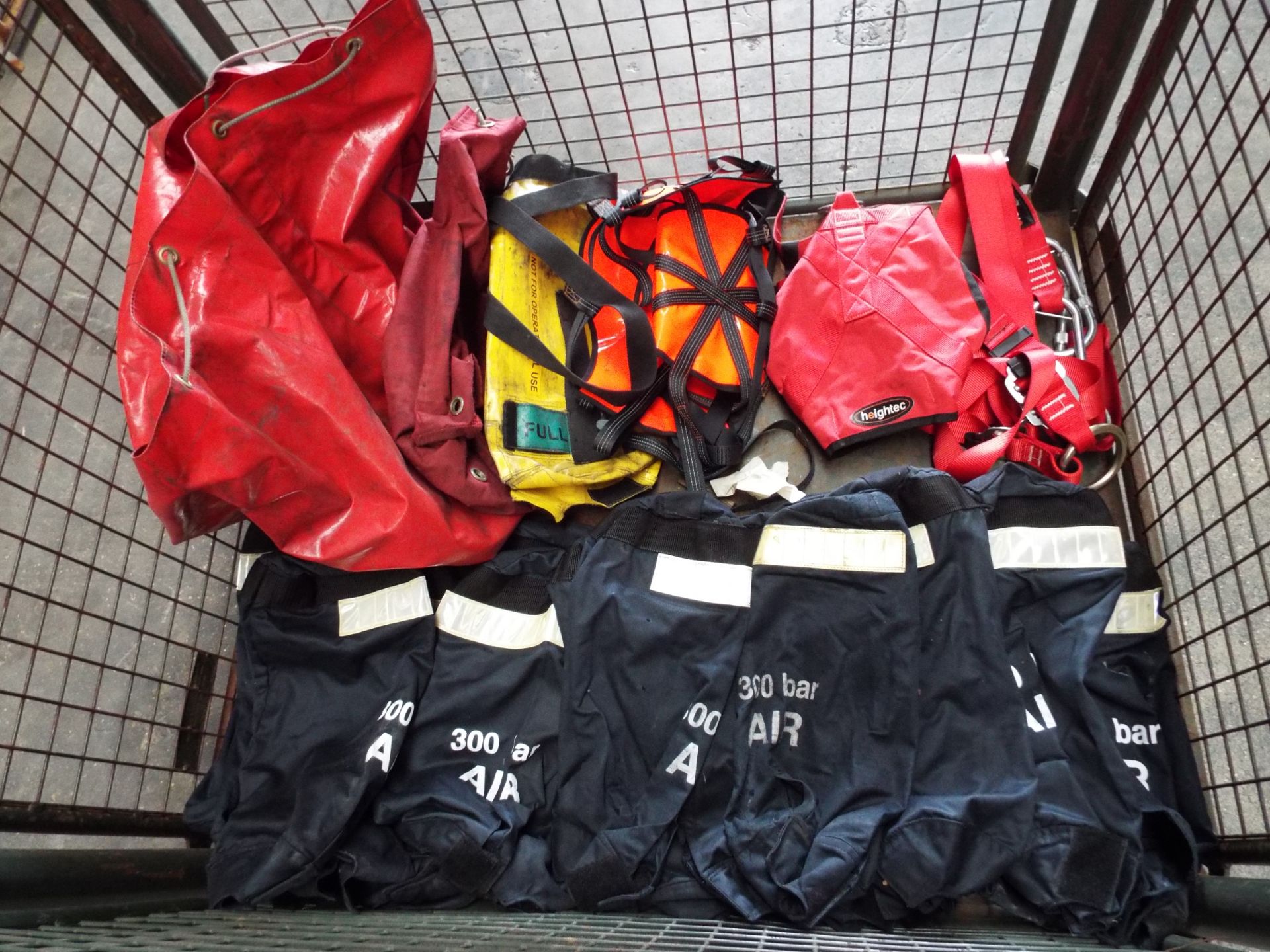 Mixed Stillage of Harnesses, Air Tank Bags etc