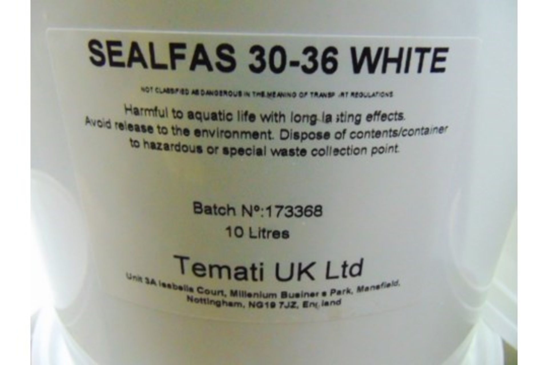 12 x Unissued 10L Tubs of Sealfas 30-36 Coating