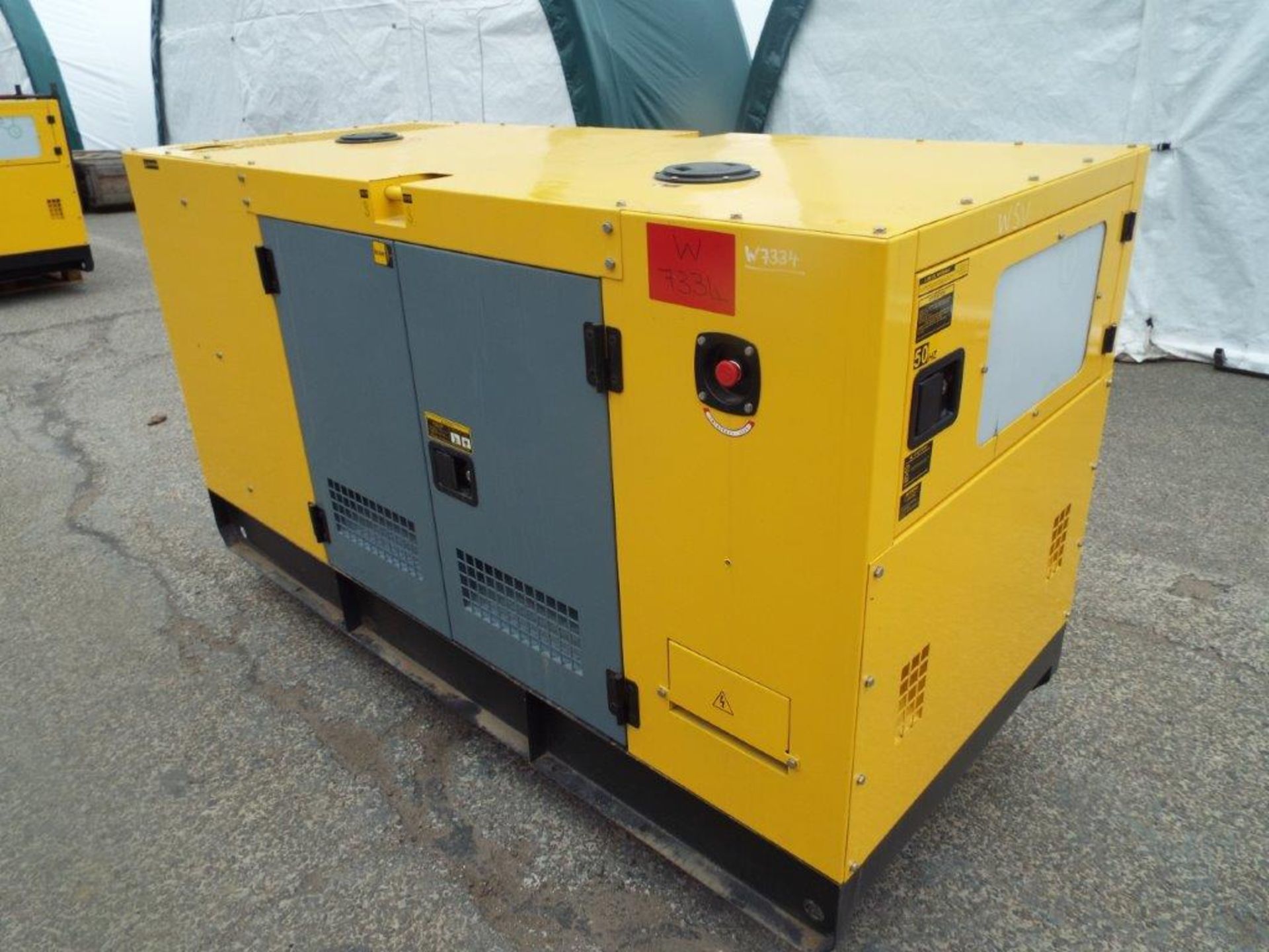 UNISSUED WITH TEST HOURS ONLY 70 KVA 3 Phase Silent Diesel Generator Set