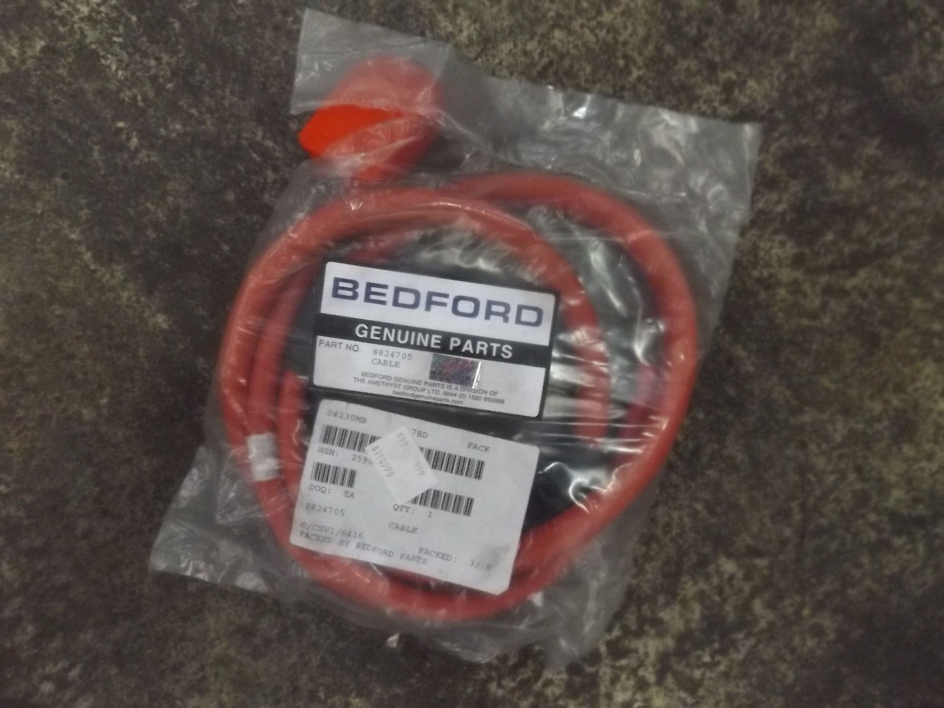 10 x Bedford MJ, MK etc Battery Positive Cable with Terminals and Cover P/No 8824705 - Image 2 of 6