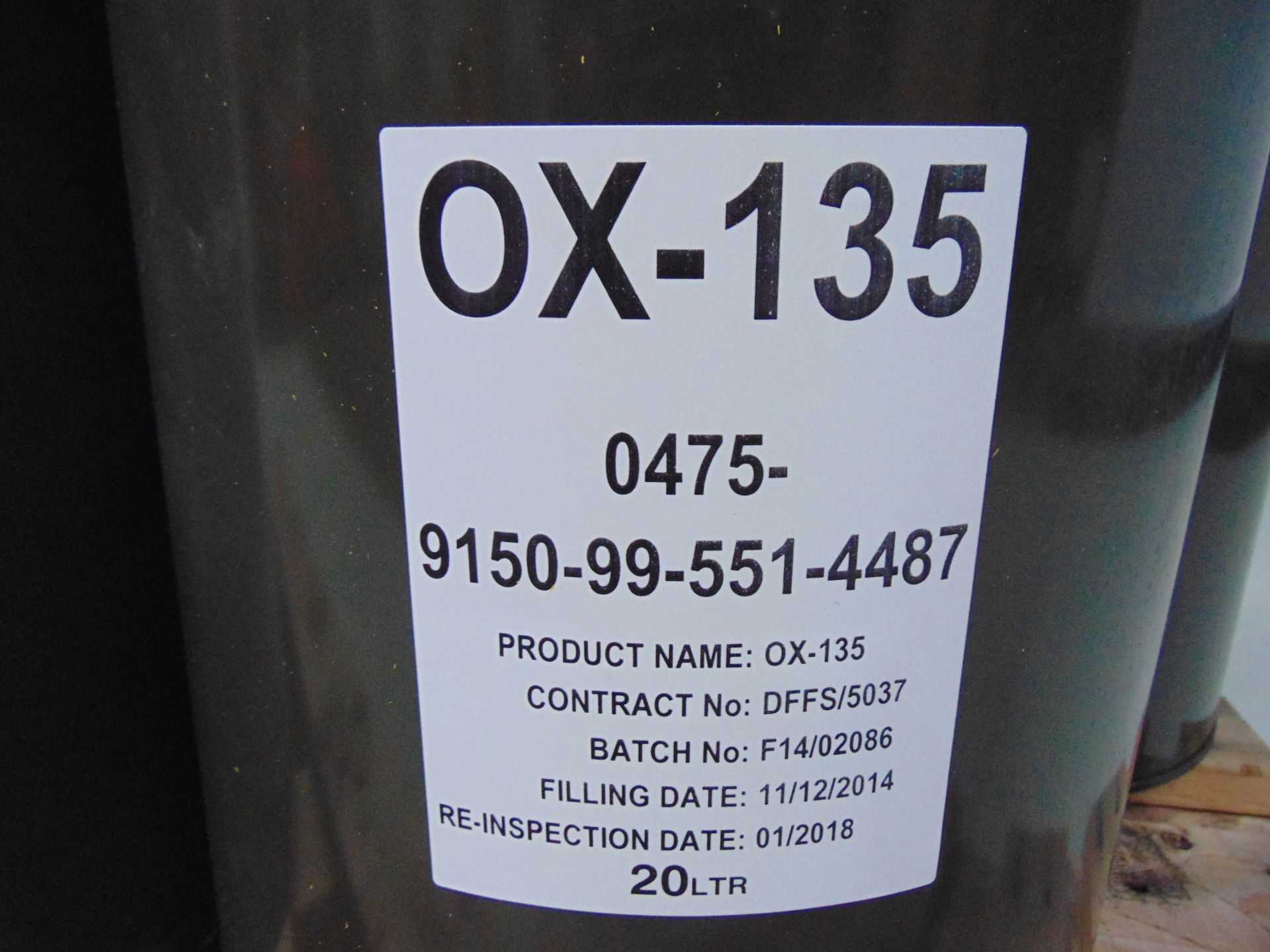 15 x Unissued 20L Cans of OX-135 Refridgerant Compressor Lubricating Oil - Image 6 of 6
