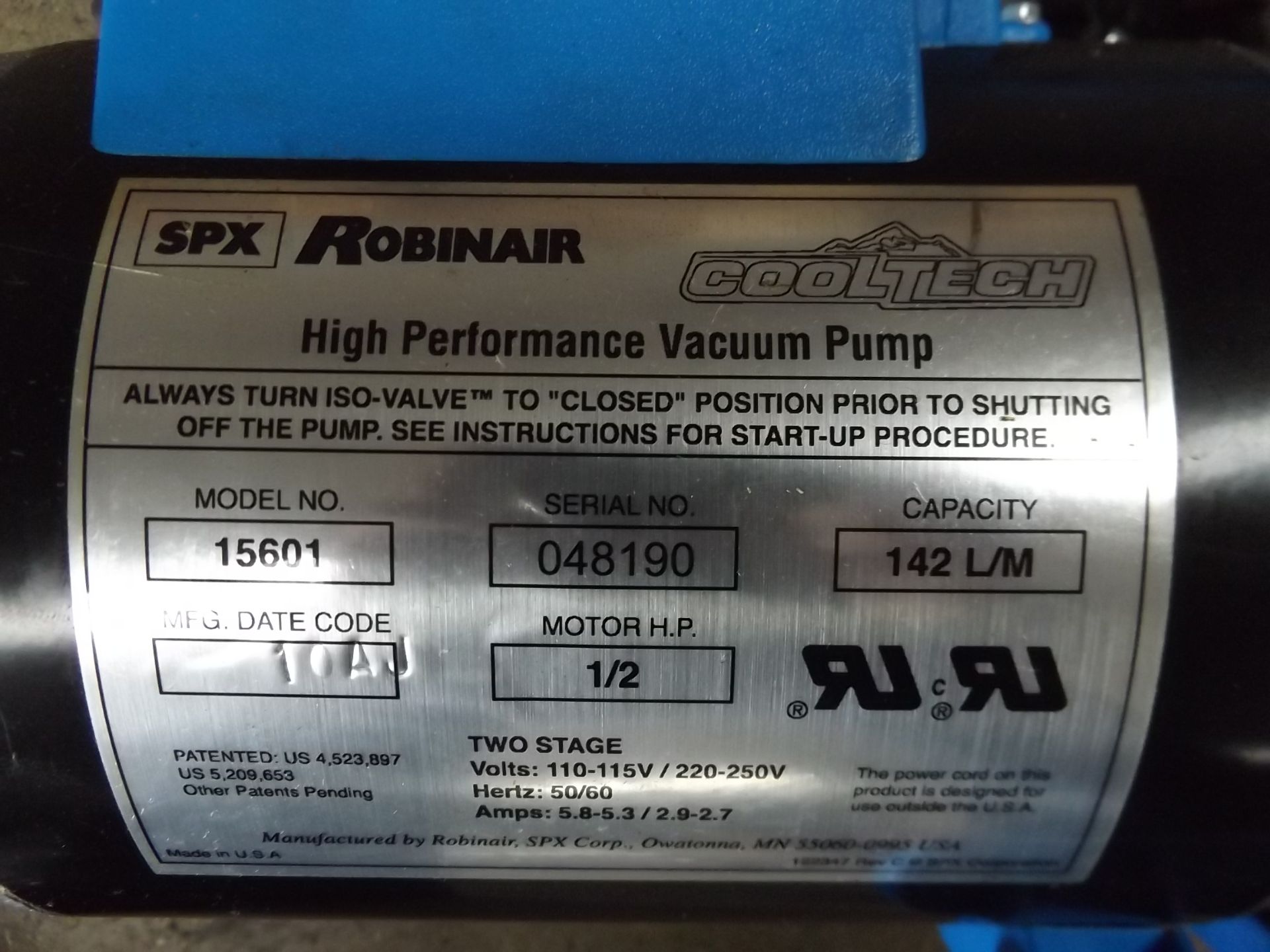 Robinair Cooltech High Performance Vacuum Pump - Bild 6 aus 7