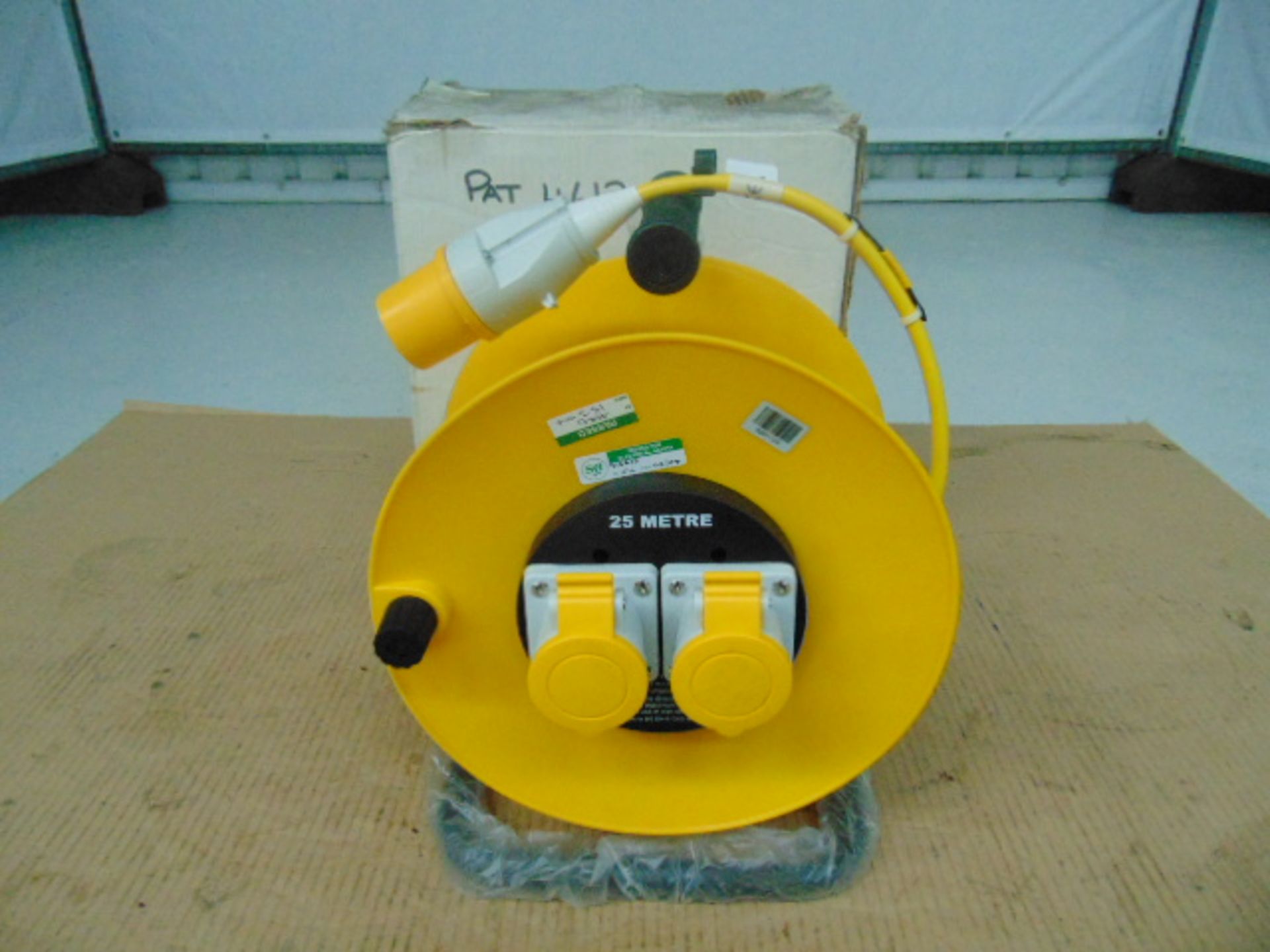 Unissued 110V 25m Extension Cable Reel