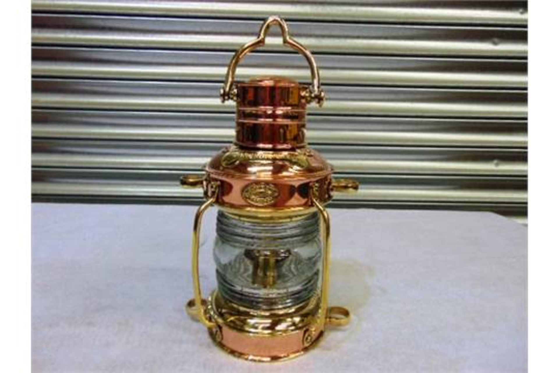 Brass and Copper Anchor Lamp