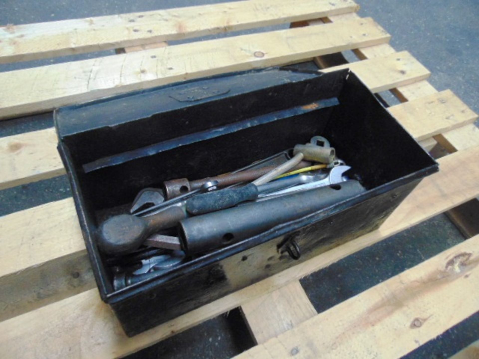 Heavy Duty Steel Tool Box Complete with a Selection of Tools