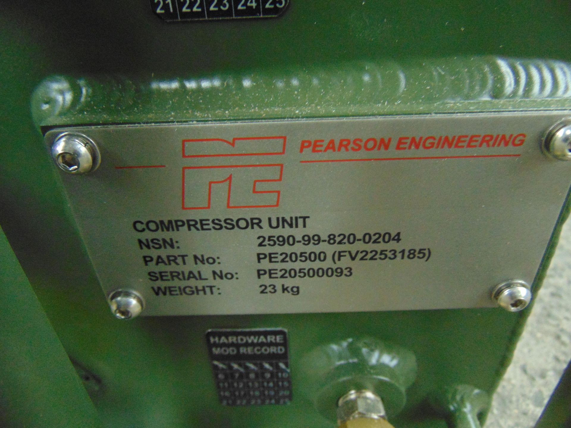 Pearsons Engineering Compressor Unit P/no PE20500 - Bild 6 aus 8