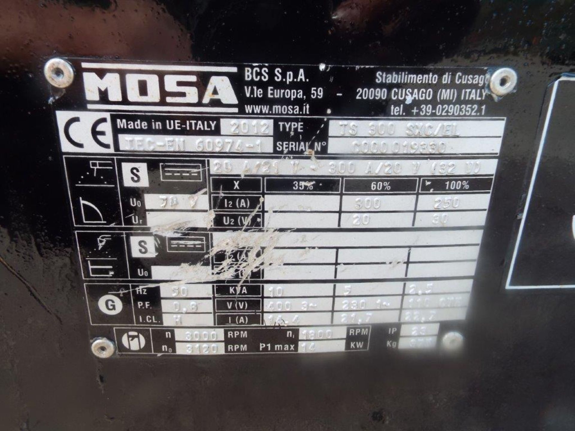 2012 Mosa T600SXC Diesel Welder Generator - Image 17 of 18