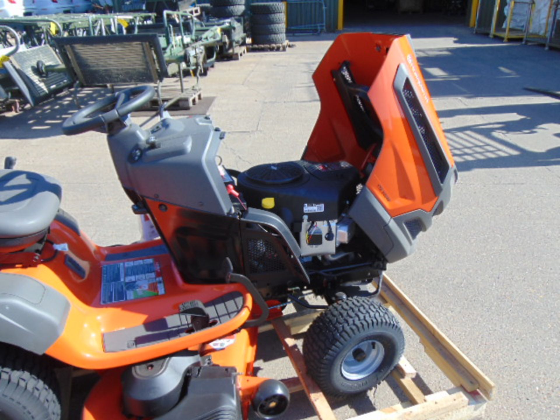 New Unused Husqvarna YTA24V48 24-HP V-twin Automatic 48-in Ride On Lawn Tractor - Image 14 of 24