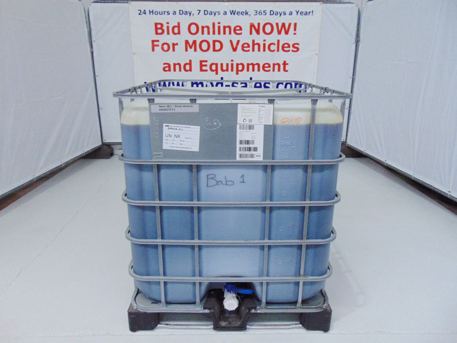 1 x Unissued 1000L IBC of Shell Gardinia 40 Oil