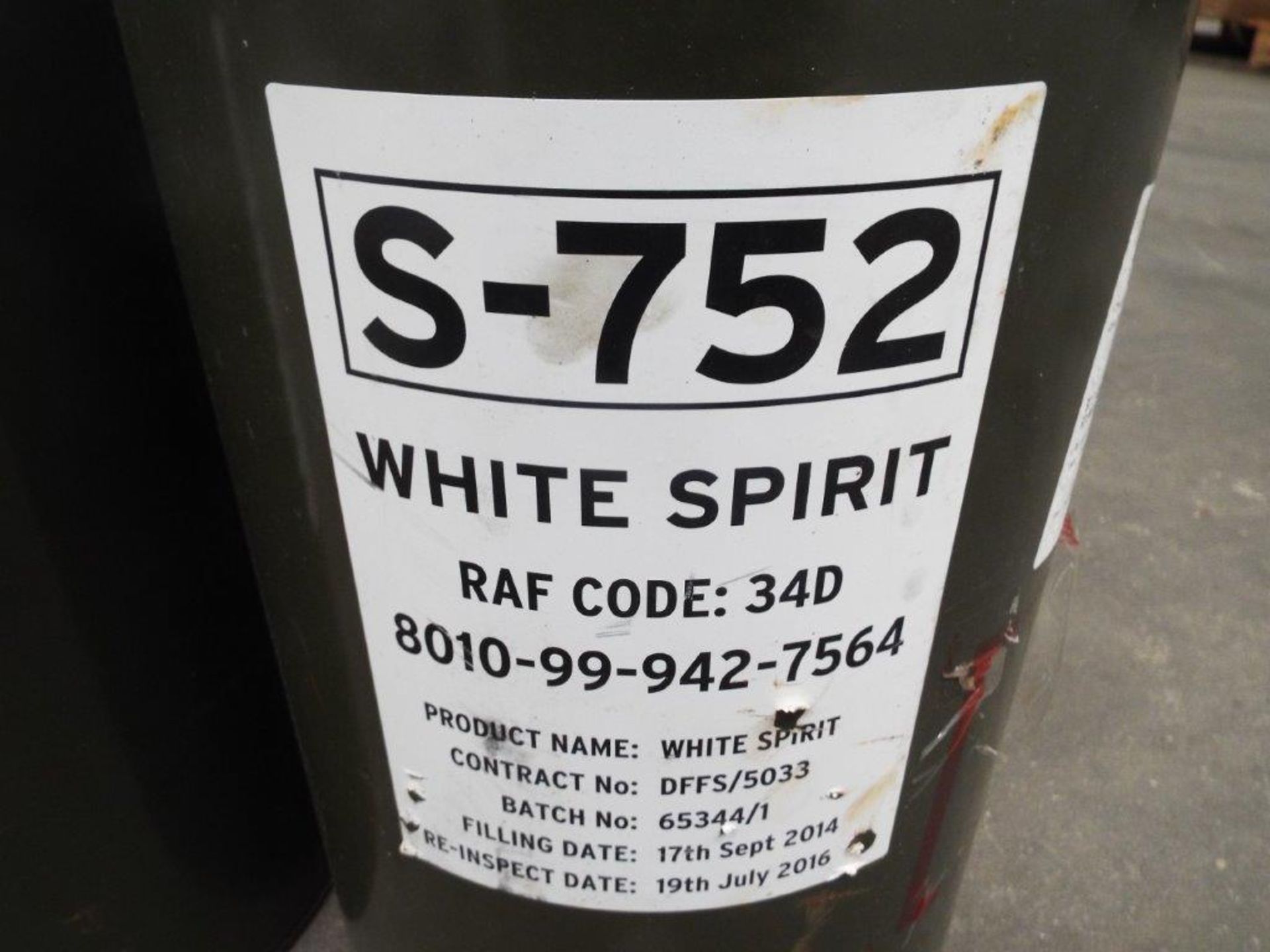 2 x Unissued 25L Cans of S-752 White Spirit - Image 2 of 4